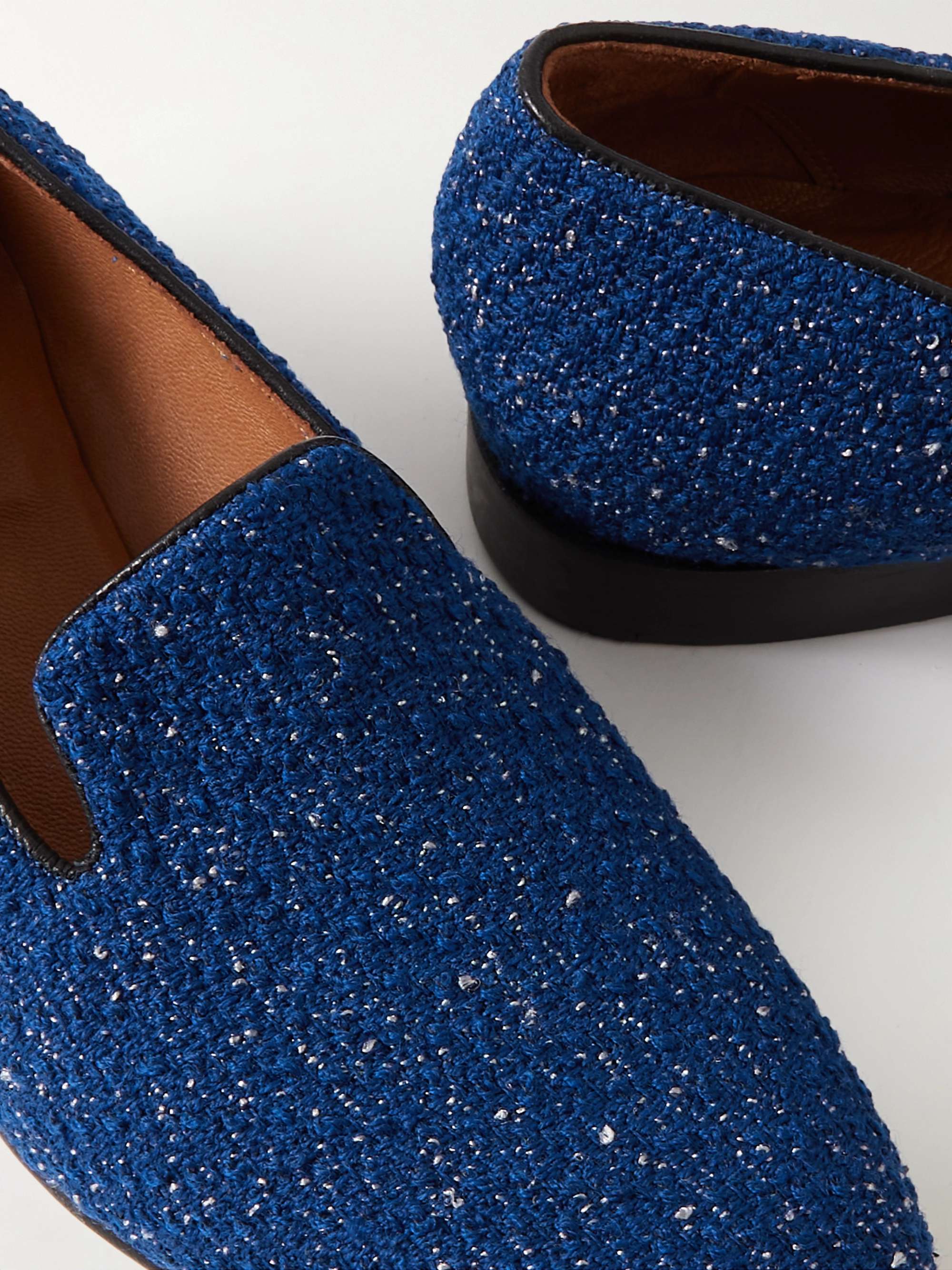 CLOTHSURGEON + Kvadrat + Arthur Sleep Leather-Trimmed Wool-Blend Bouclé Slippers