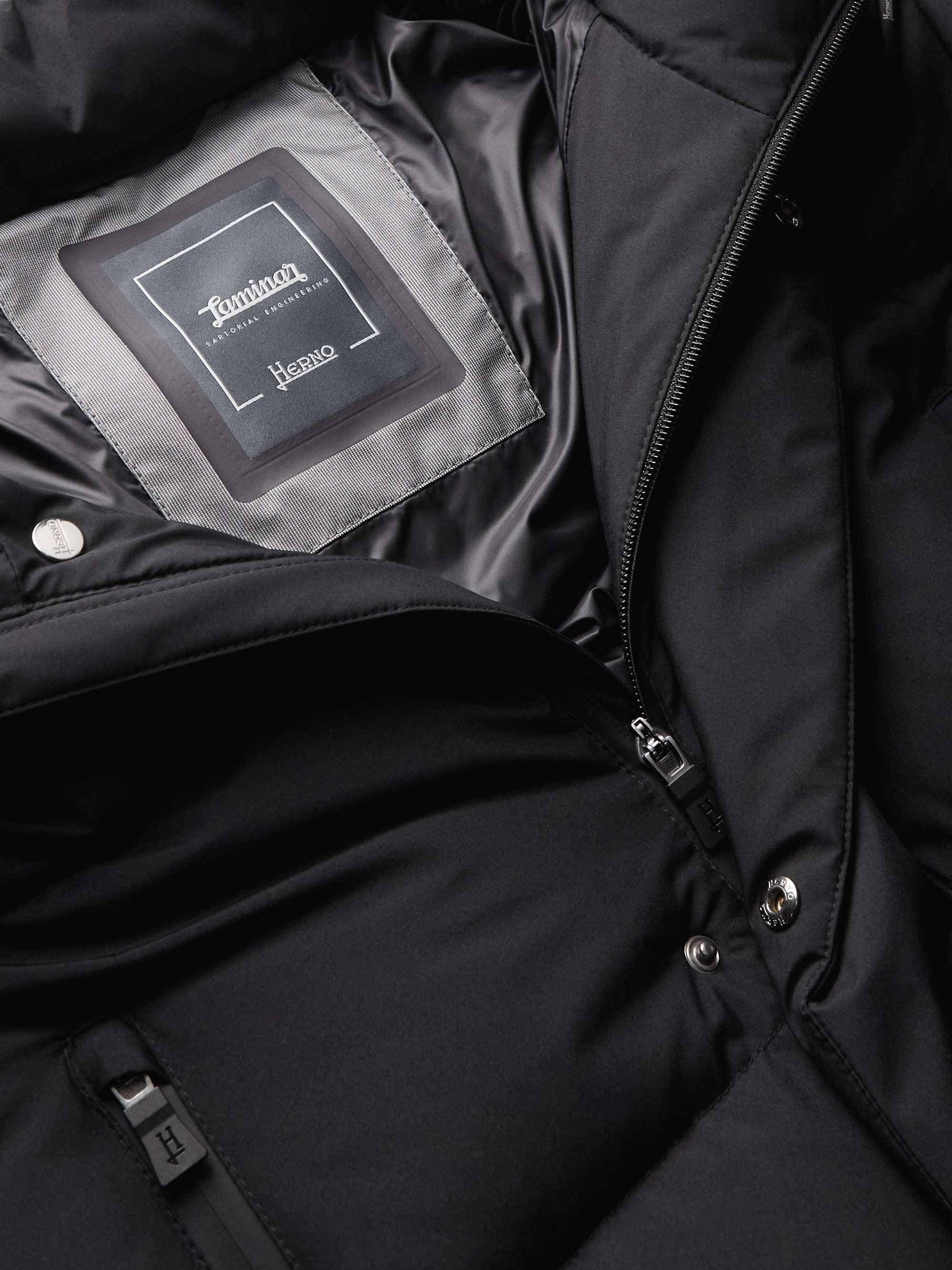 HERNO LAMINAR Quilted Shell Hooded Jacket
