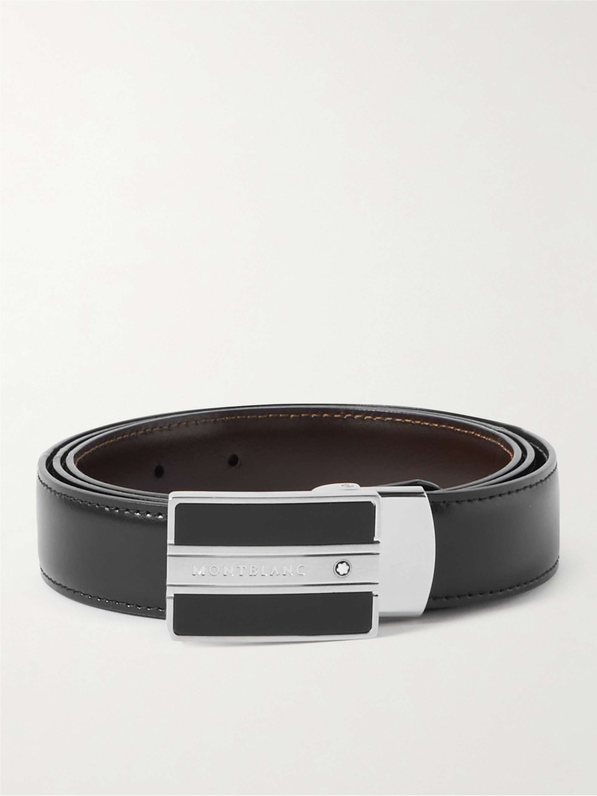 Montblanc Reversible Leather Belt - Black/Brown