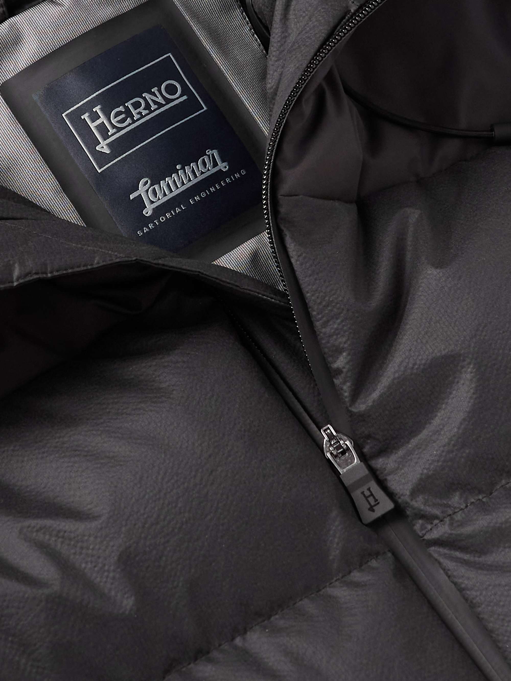 HERNO LAMINAR Flashlight Ripstop Hooded Down Jacket