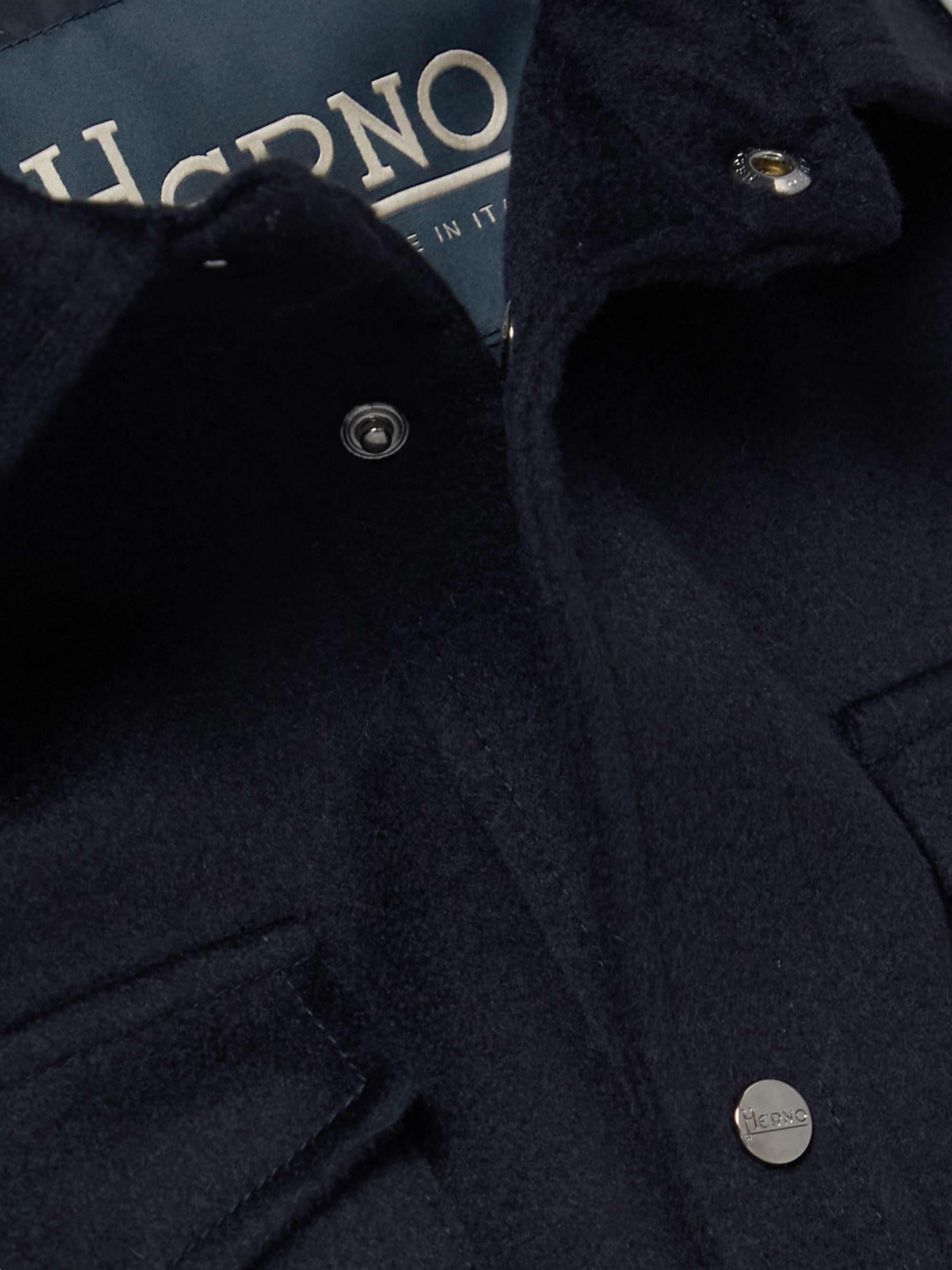 HERNO Wool and Cashmere-Blend Shirt Jacket