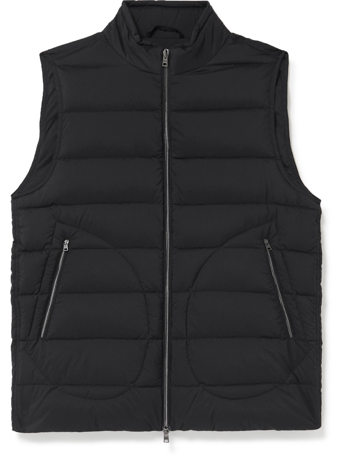 Herno Legend Quilted Shell Down Gilet In Black