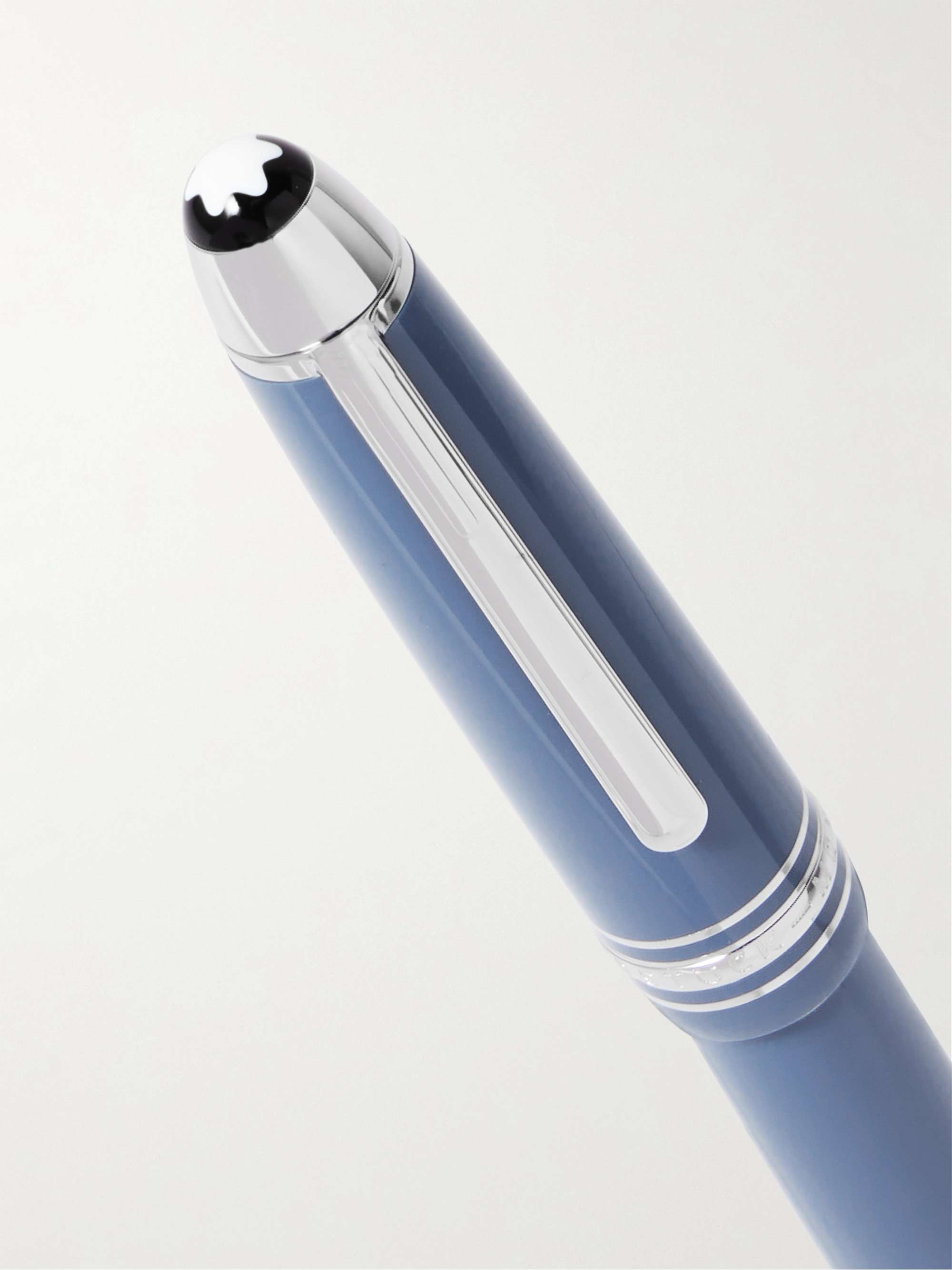 MONTBLANC Meisterstück Glacier LeGrand Resin and Platinum-Plated Rollerball Pen