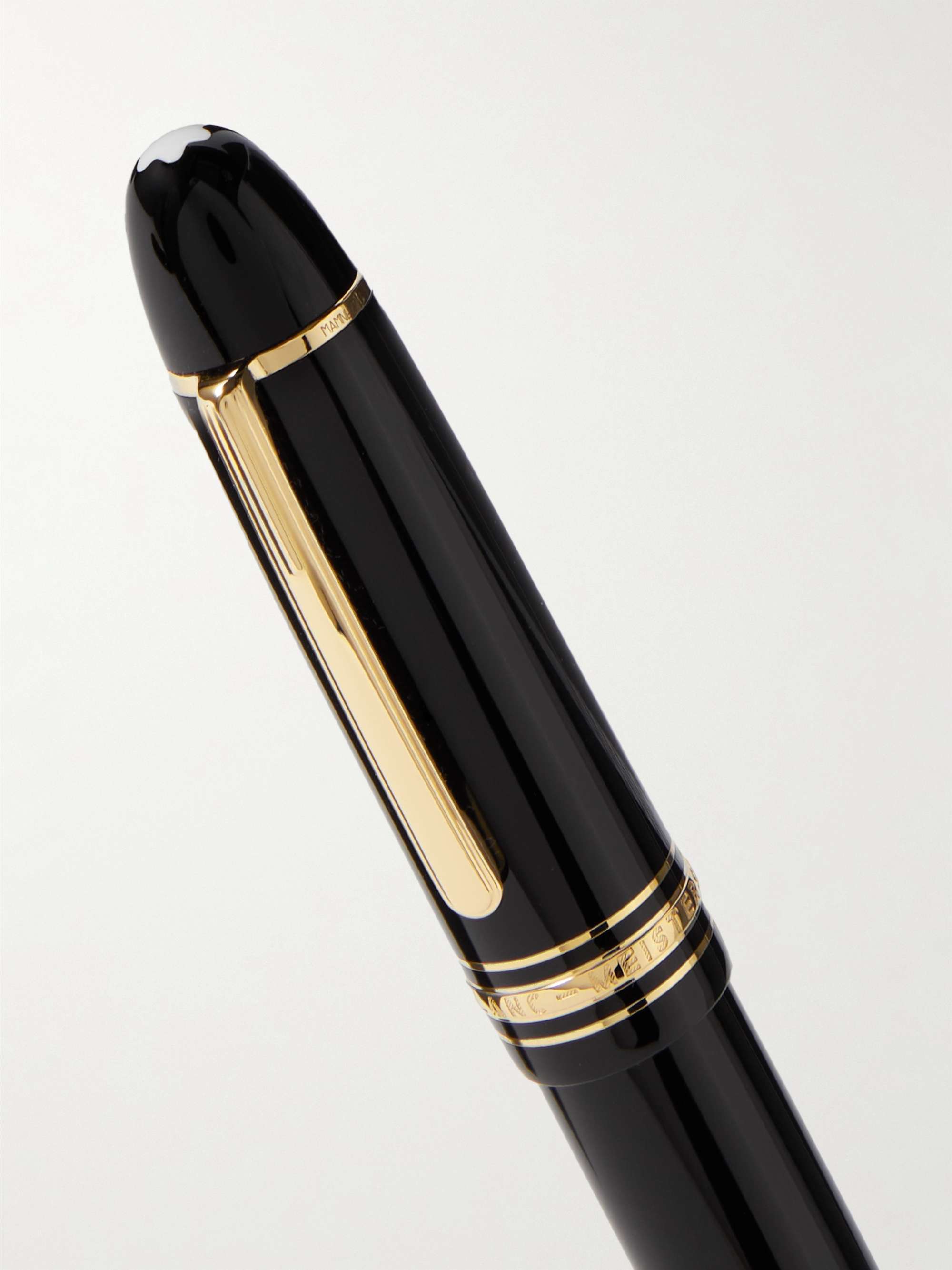 MONTBLANC Meisterstück 149 Calligraphy Curved Nib Gold-Tone and Lacquer Fountain Pen