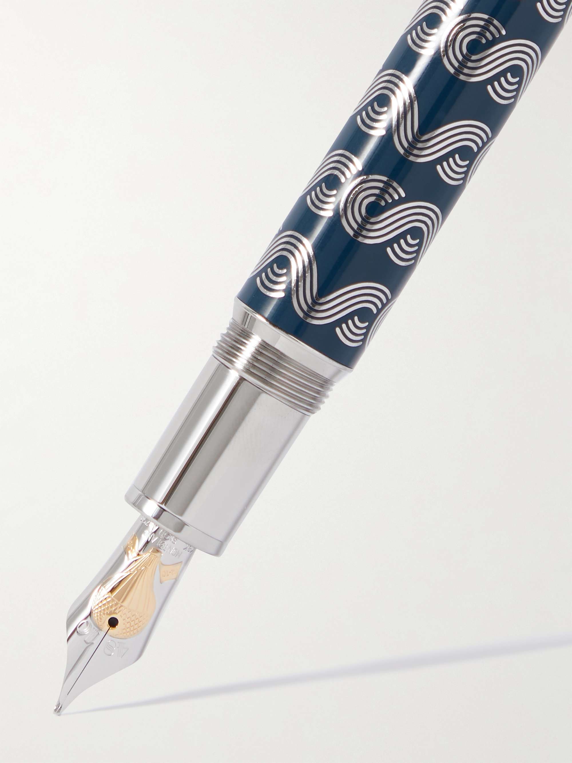 MONTBLANC Meisterstück LeGrand Traveller Resin and Gold- and Platinum-Plated Fountain Pen