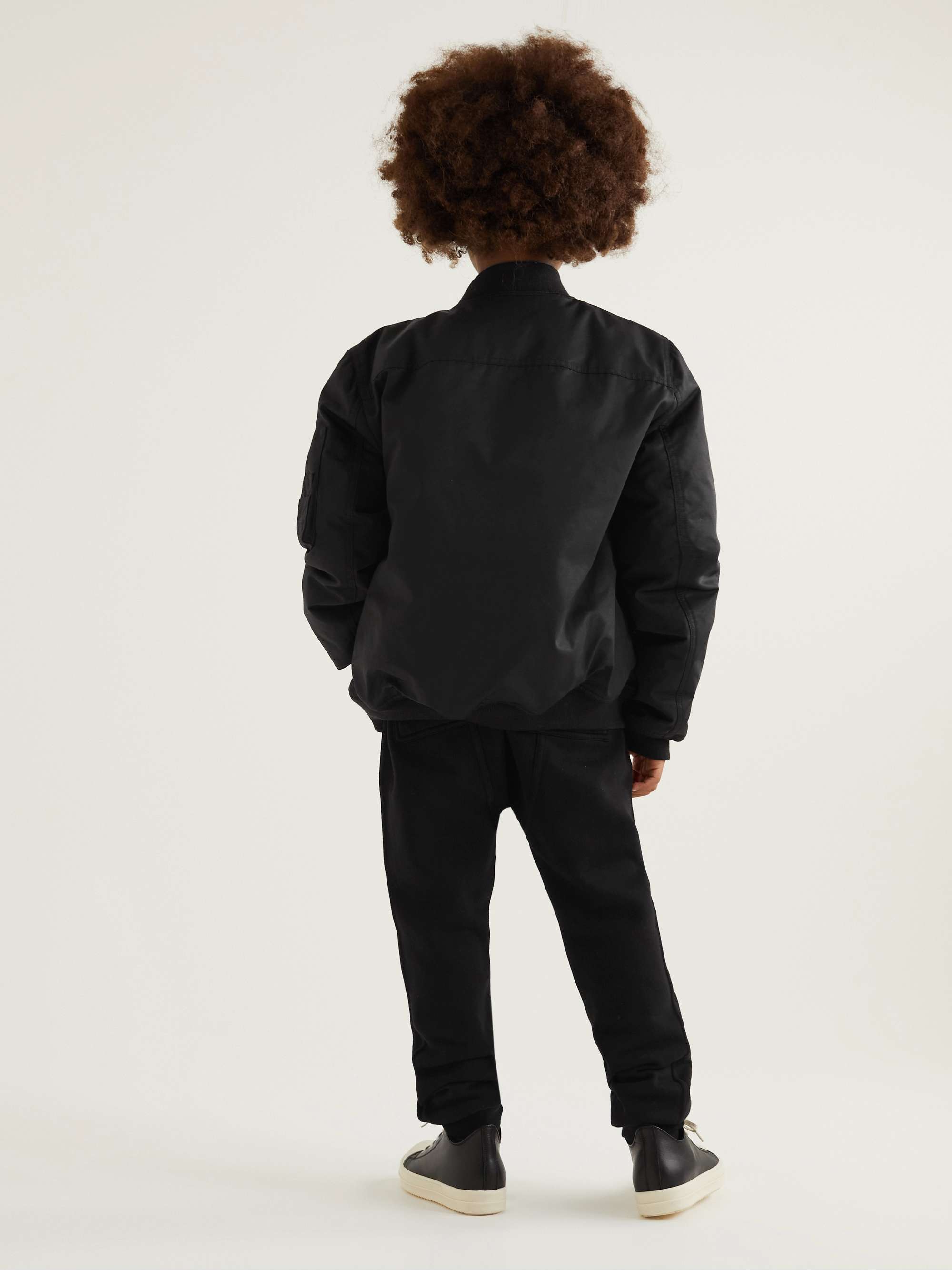 RICK OWENS KIDS Tapered Cotton-Jersey Drawstring Sweatpants