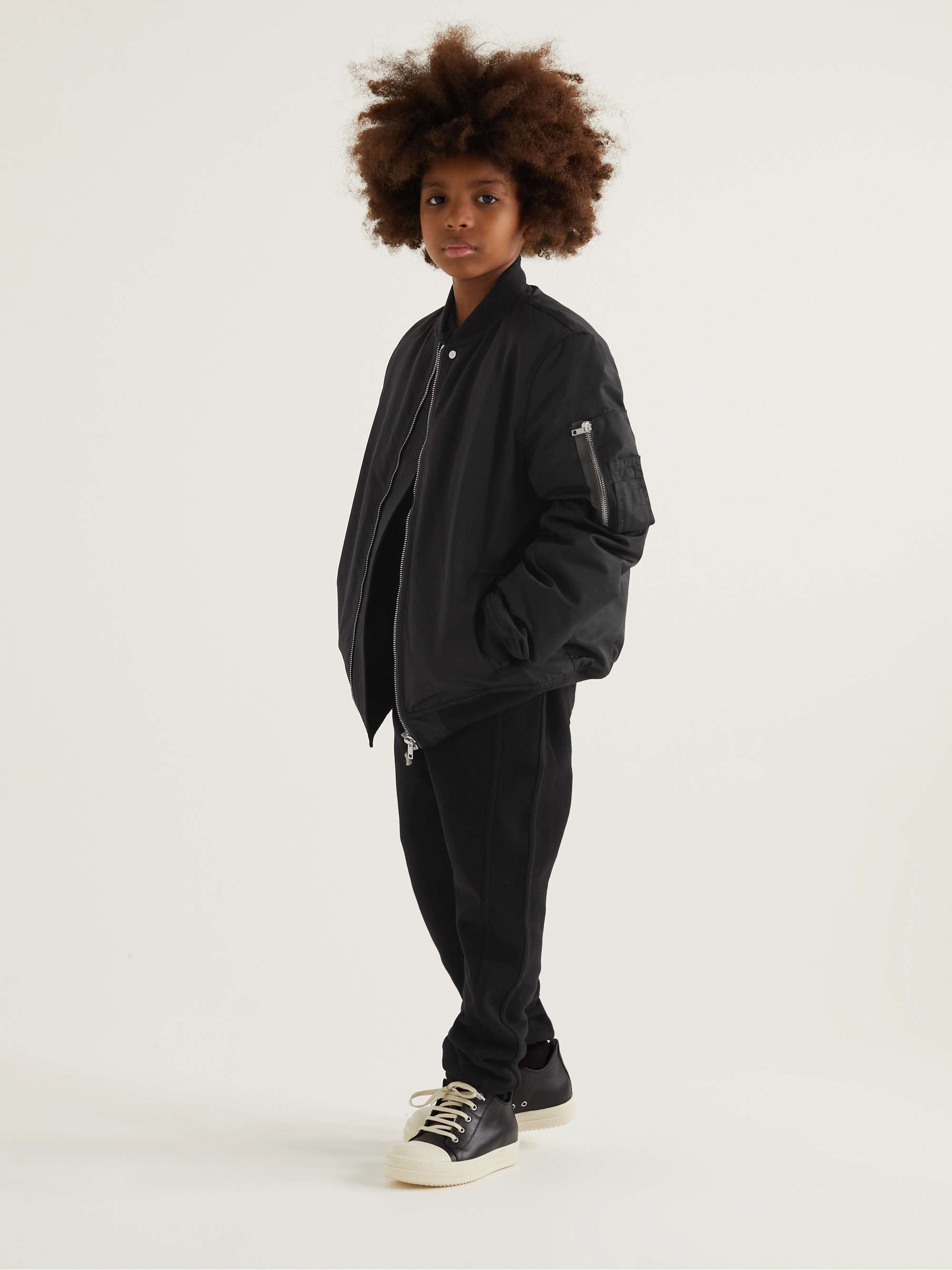 RICK OWENS KIDS Tapered Cotton-Jersey Drawstring Sweatpants