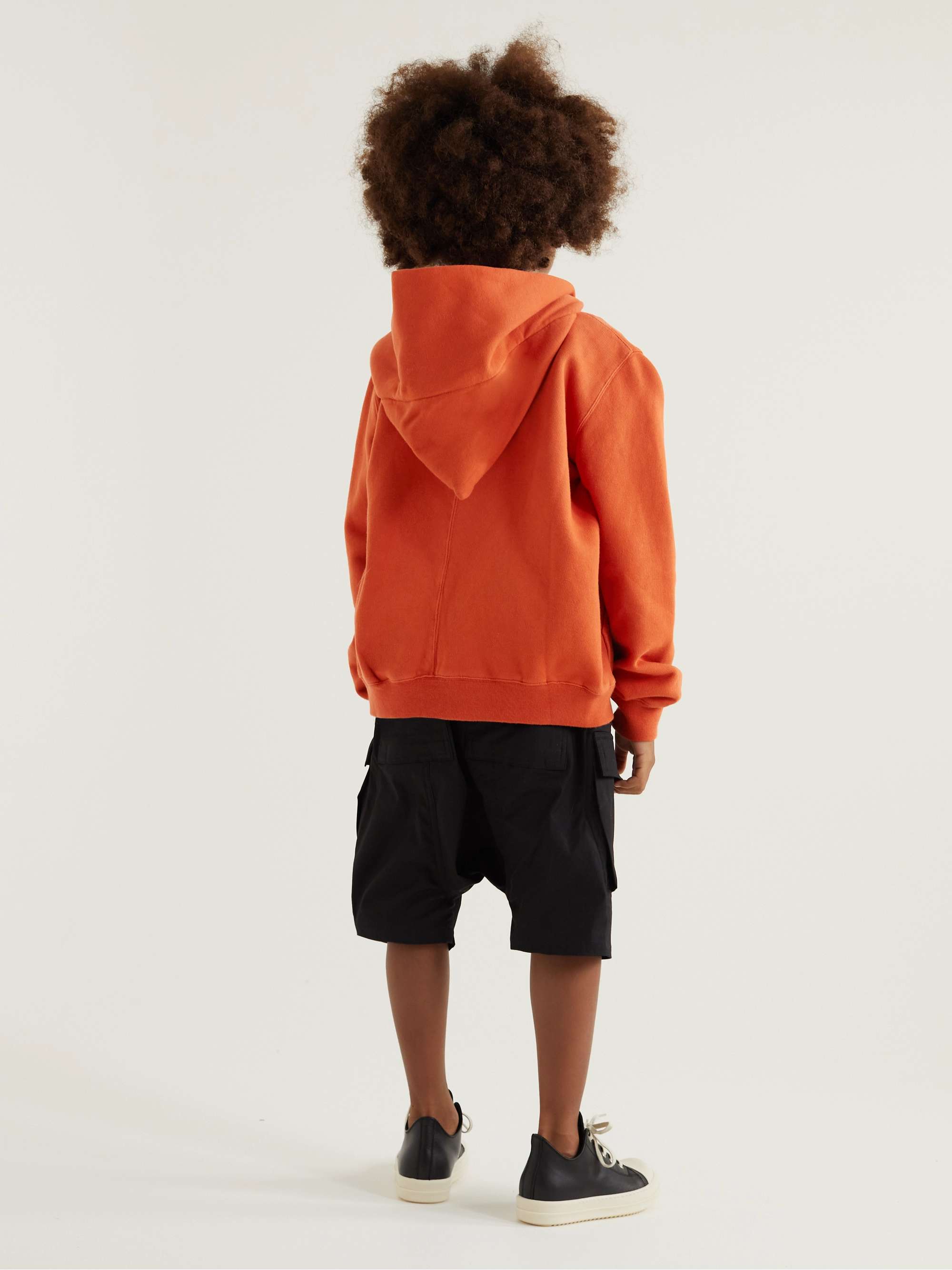 RICK OWENS KIDS Mountain Cotton-Jersey Zip-Up Hoodie