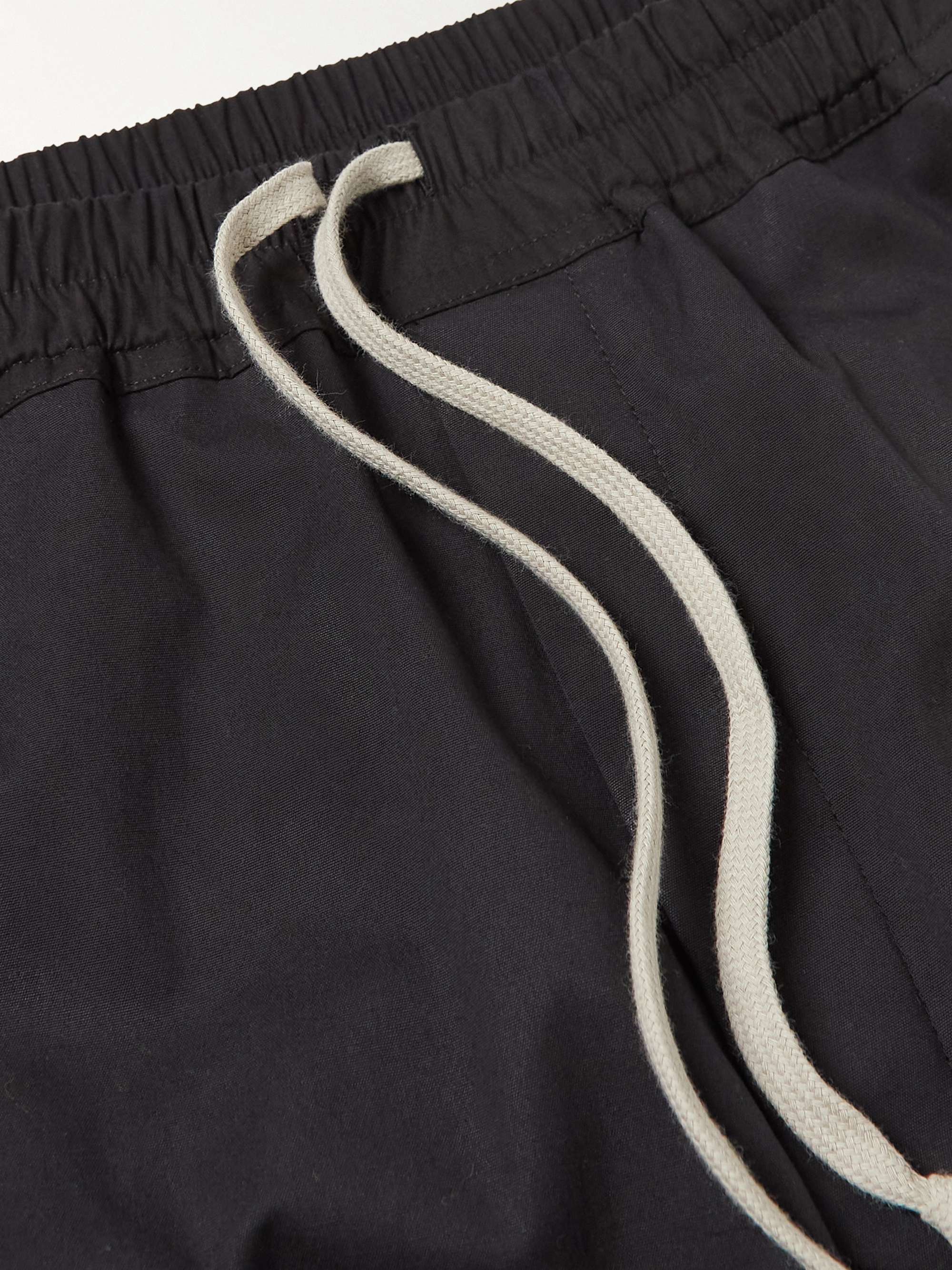 RICK OWENS KIDS Pods Stretch-Cotton Poplin Drawstring Shorts