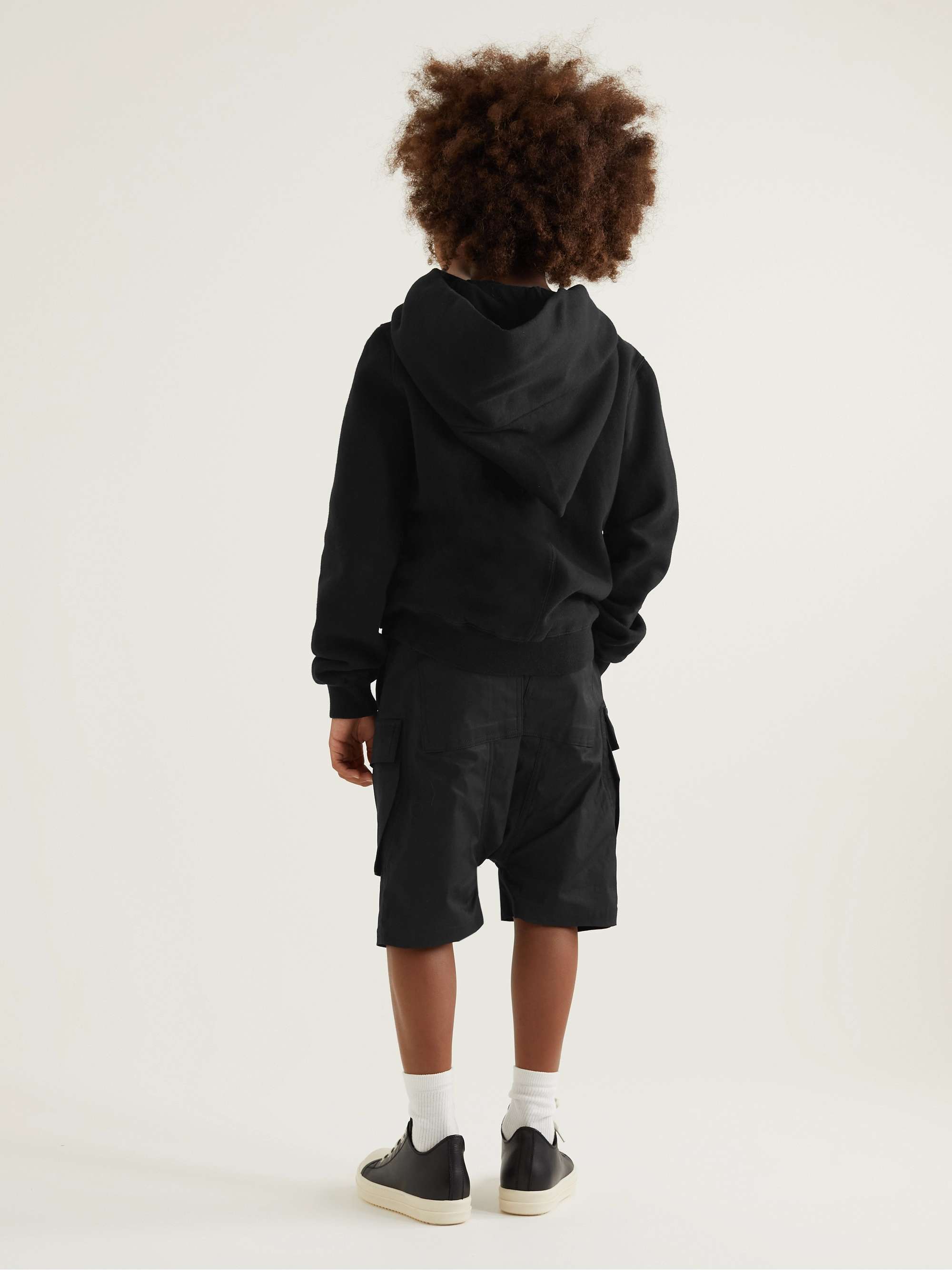 RICK OWENS KIDS Mountain Cotton-Jersey Zip-Up Hoodie