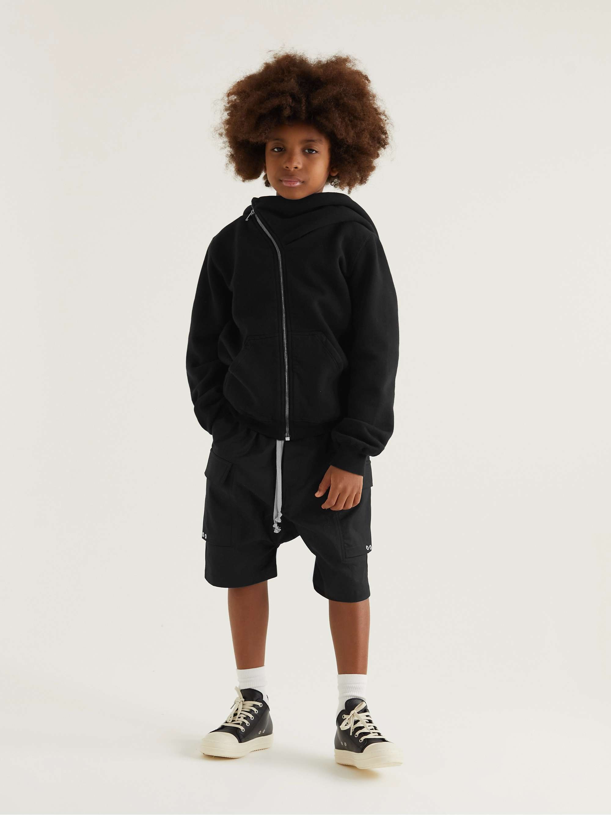 RICK OWENS KIDS Mountain Cotton-Jersey Zip-Up Hoodie for Men | MR PORTER