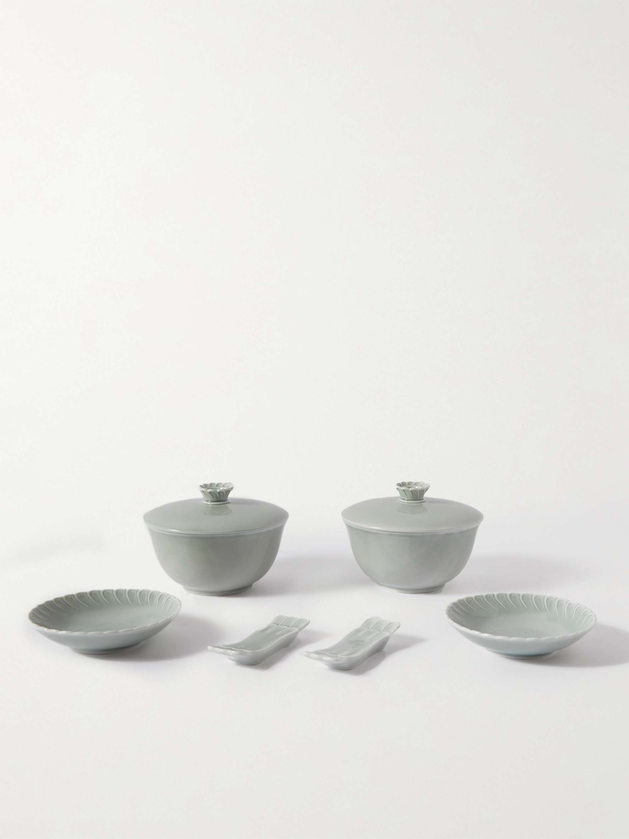 BUCCELLATI + Ginori Asia Set of Two Porcelain Bowls and Chopstick Holders