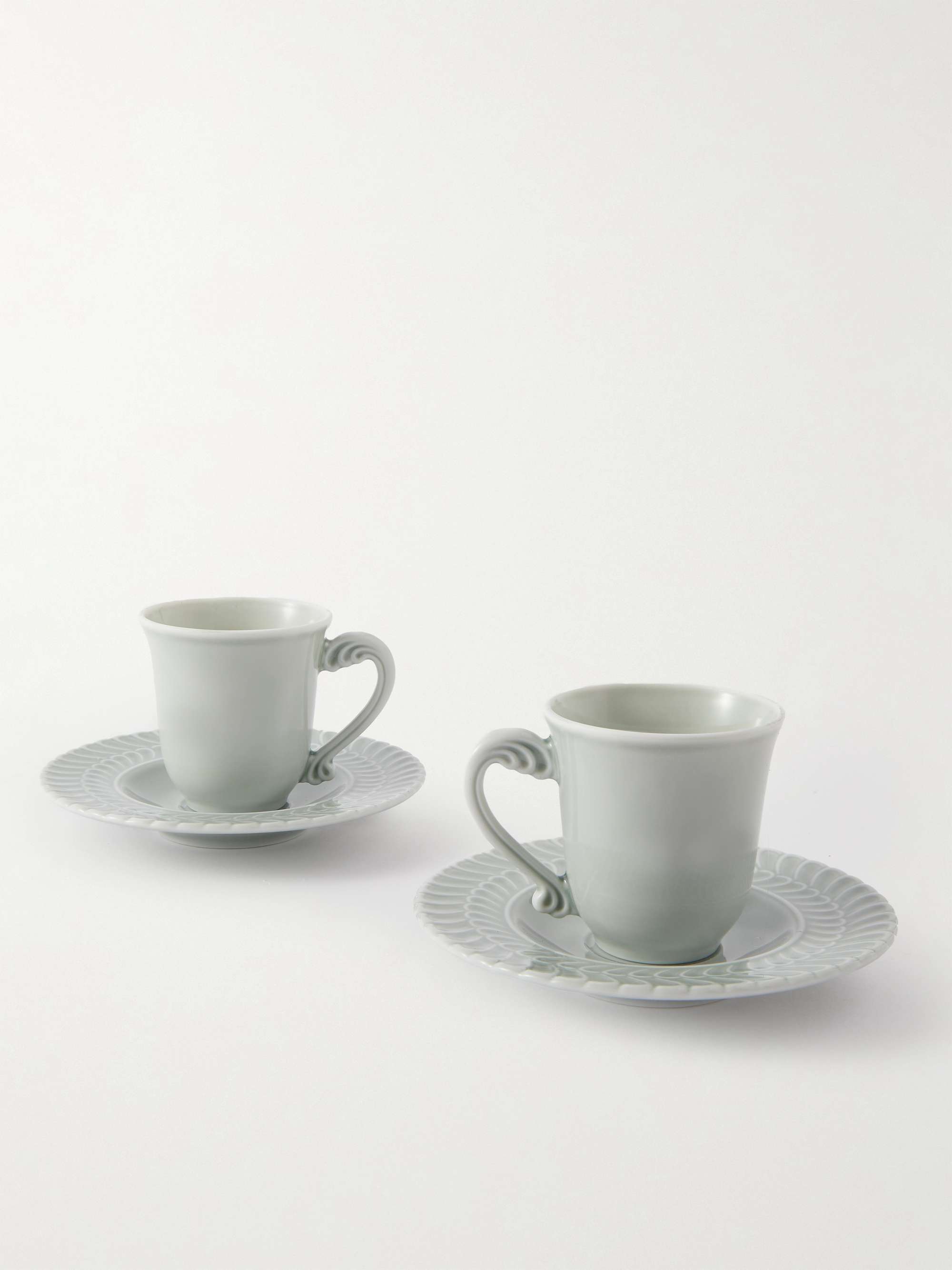 BUCCELLATI Set of Two Porcelain Coffee Cups