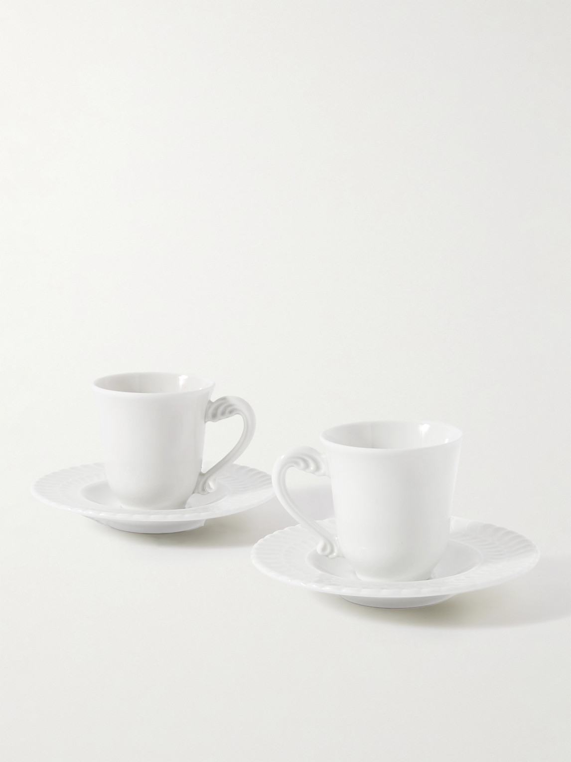 Porcelain Set of Two Espresso Cups and Saucers — 2