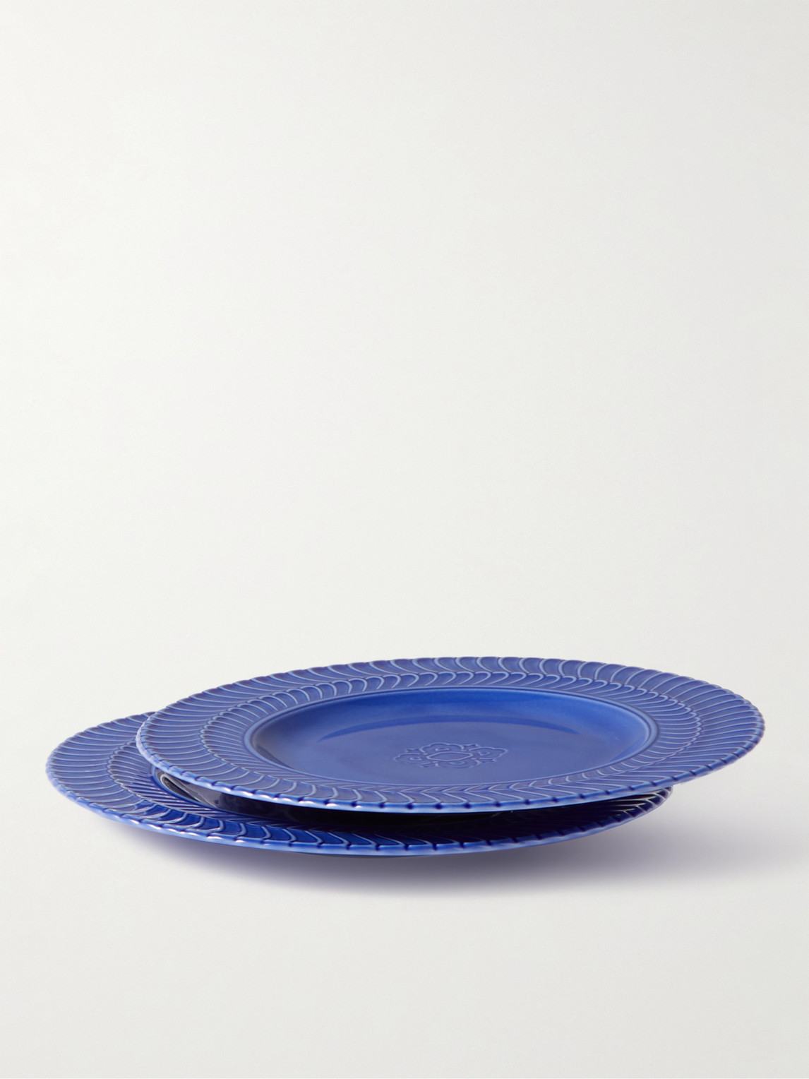  Buccellati - Double Rouche Porcelain Dessert Plate - Men - Blue 