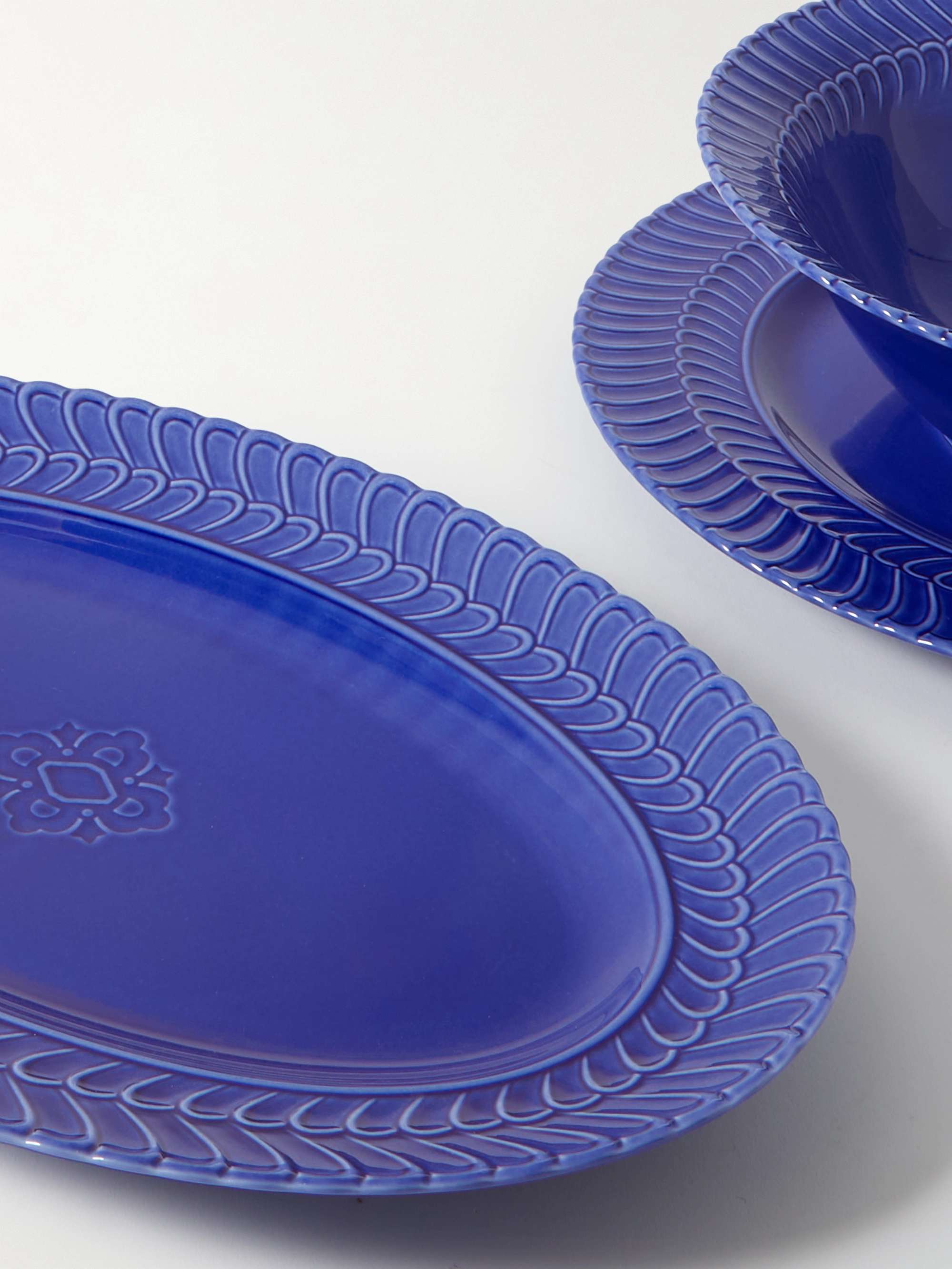 BUCCELLATI Double Rouche 36cm Porcelain Serving Tray