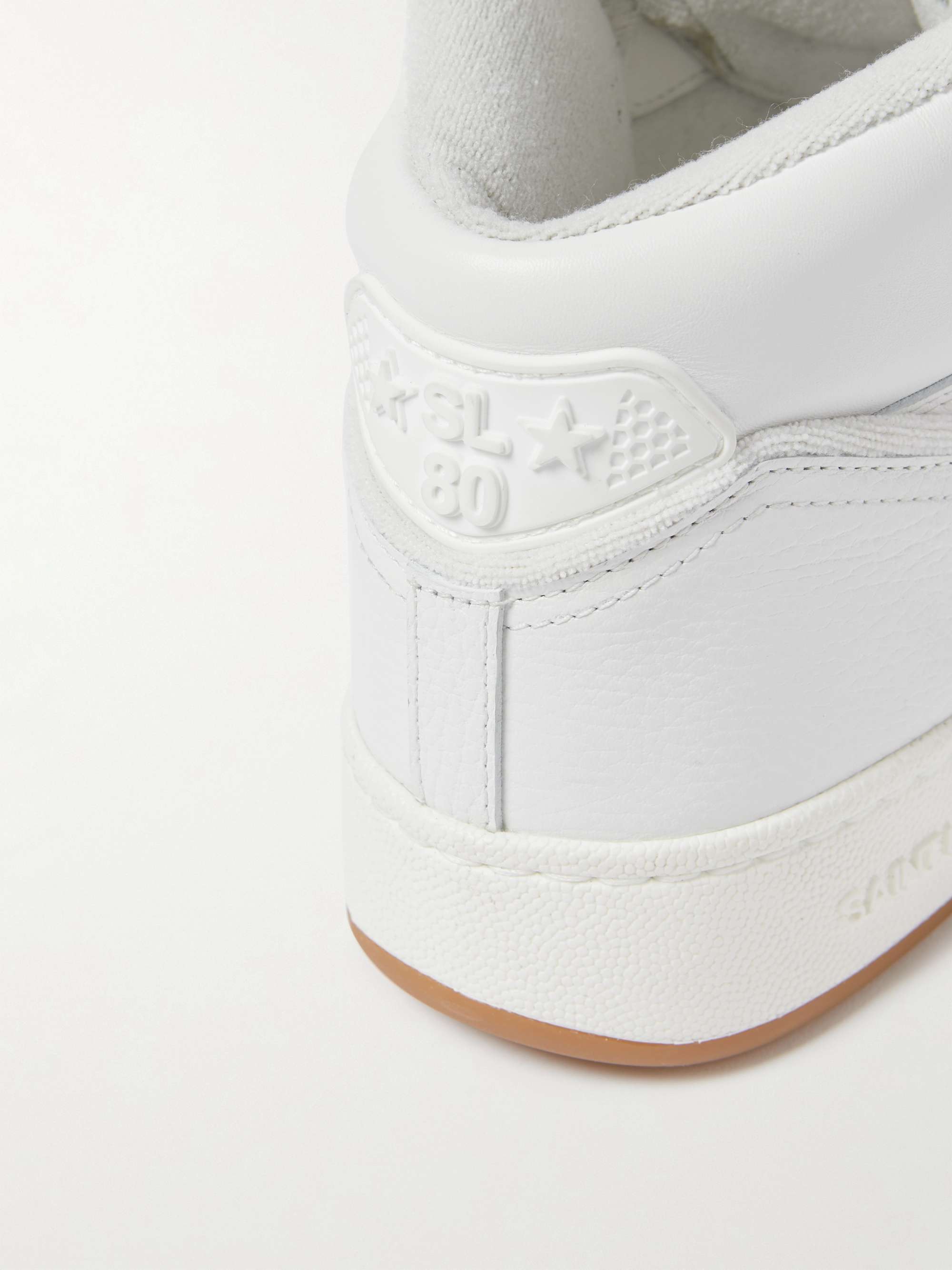 SAINT LAURENT SL/80 Perforated Leather High-Top Sneakers