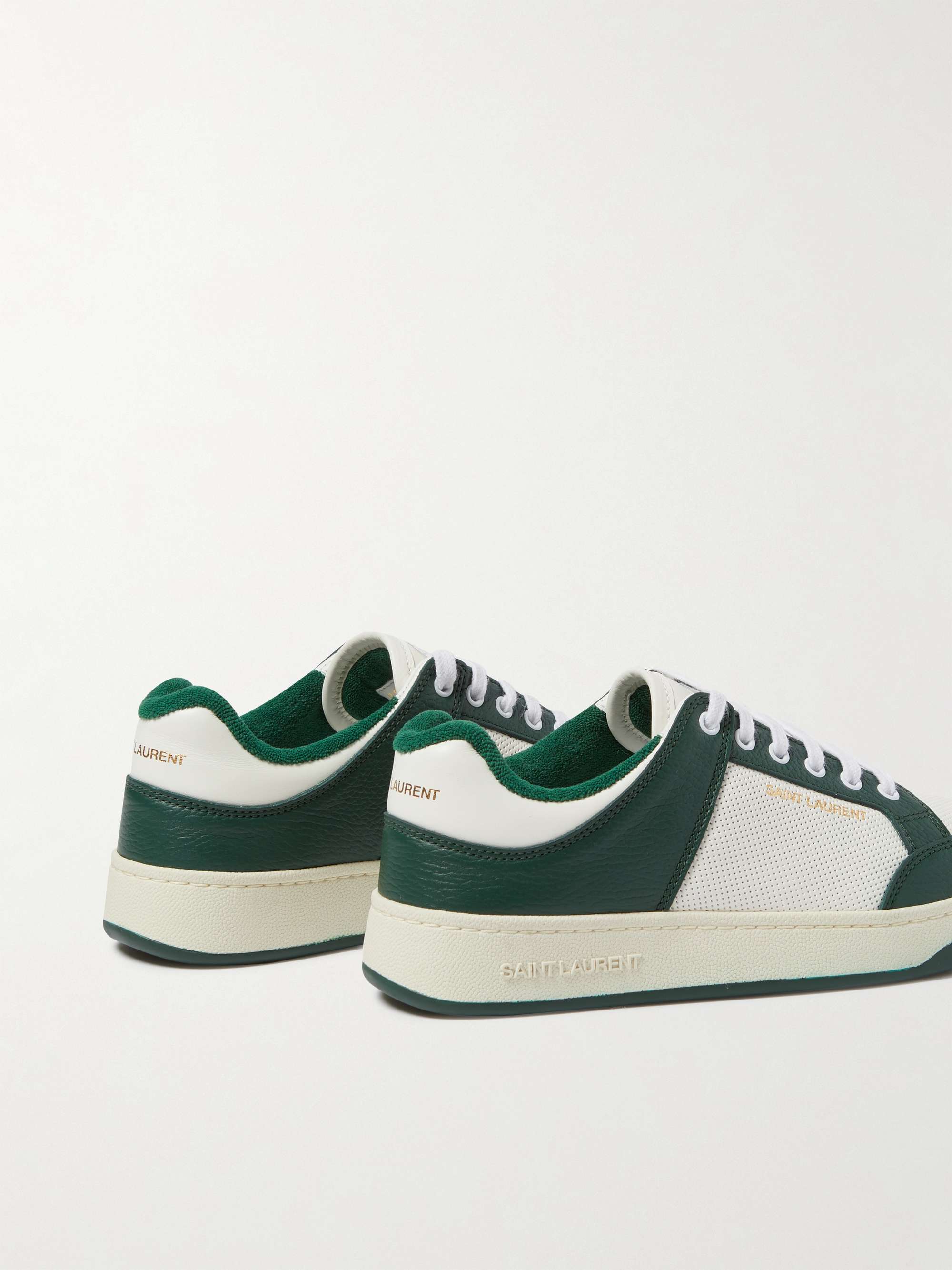 SAINT LAURENT SL/61 Perforated Leather Sneakers