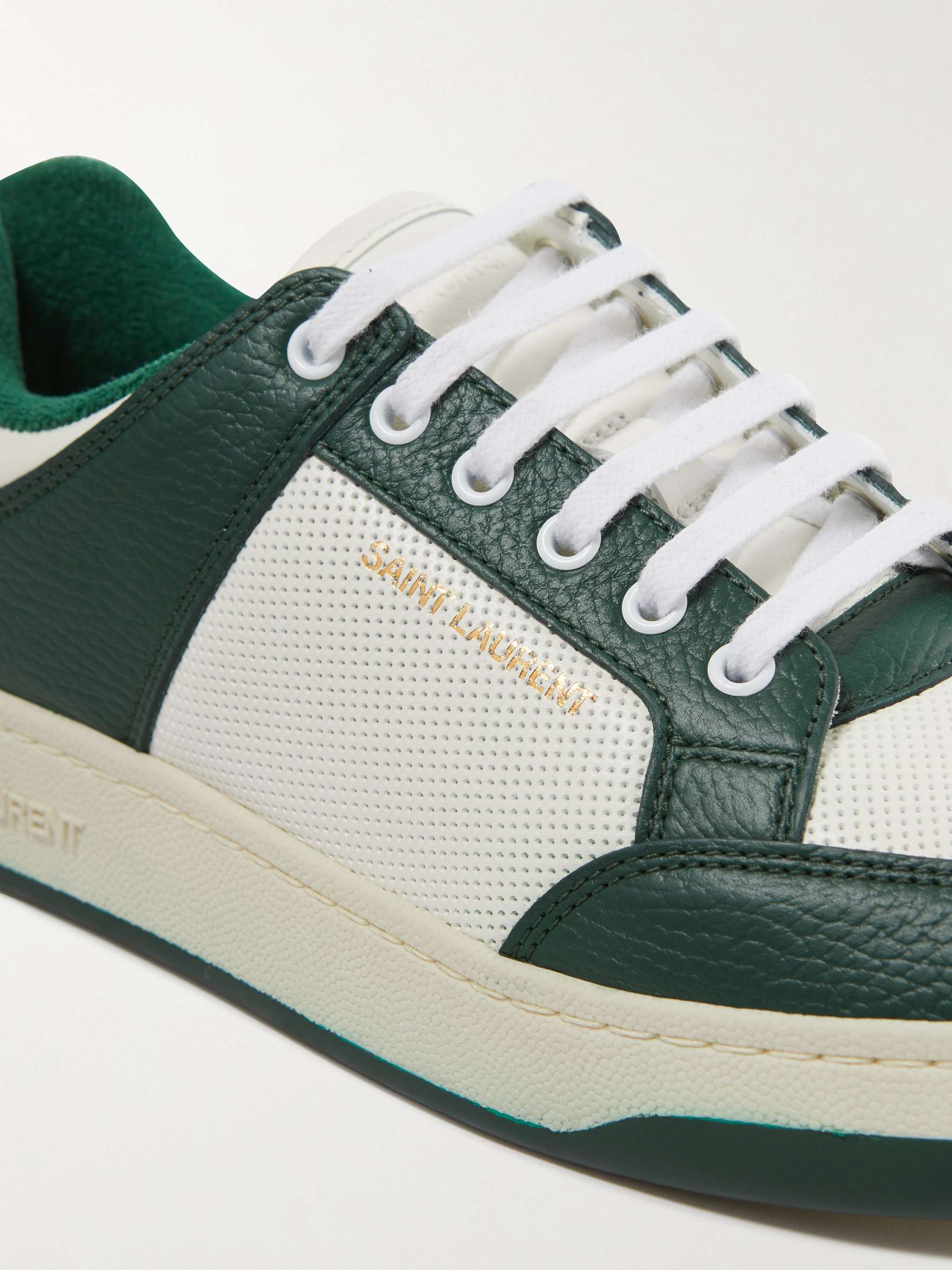 SAINT LAURENT SL/61 Perforated Leather Sneakers