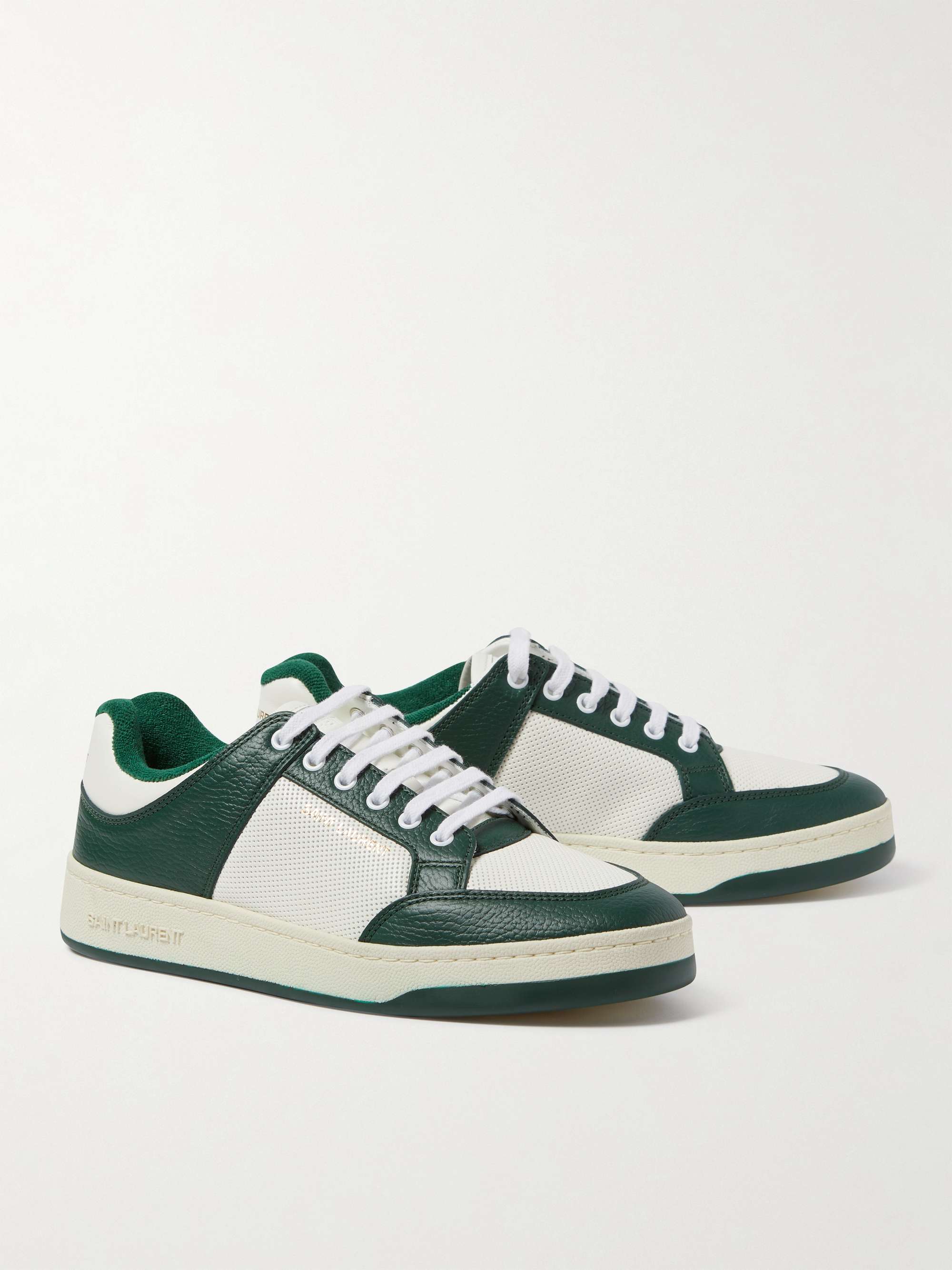 SAINT LAURENT SL/61 Perforated Leather Sneakers