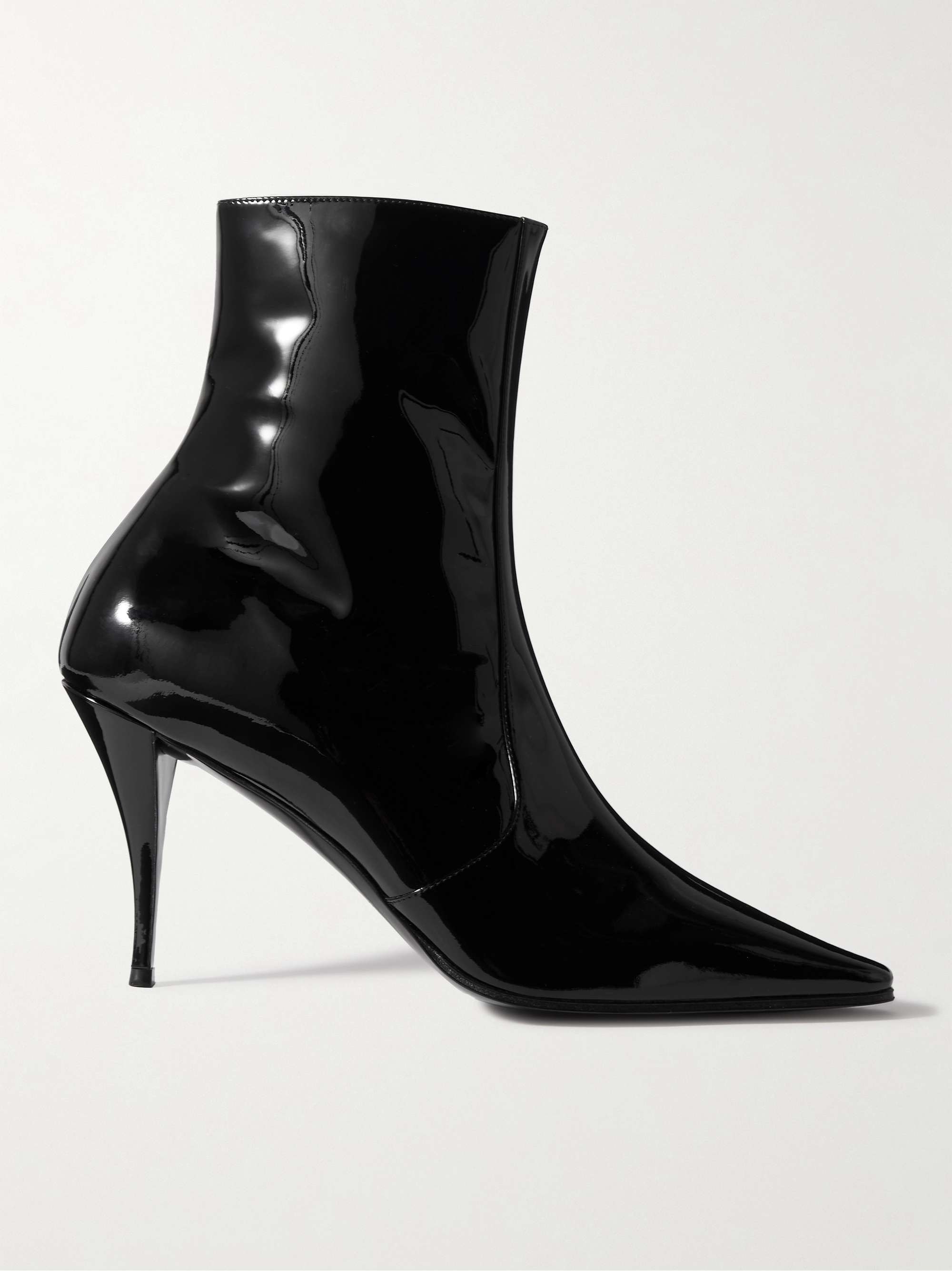 SAINT LAURENT Ziggy Patent-Leather Chelsea Boots for Men | MR PORTER