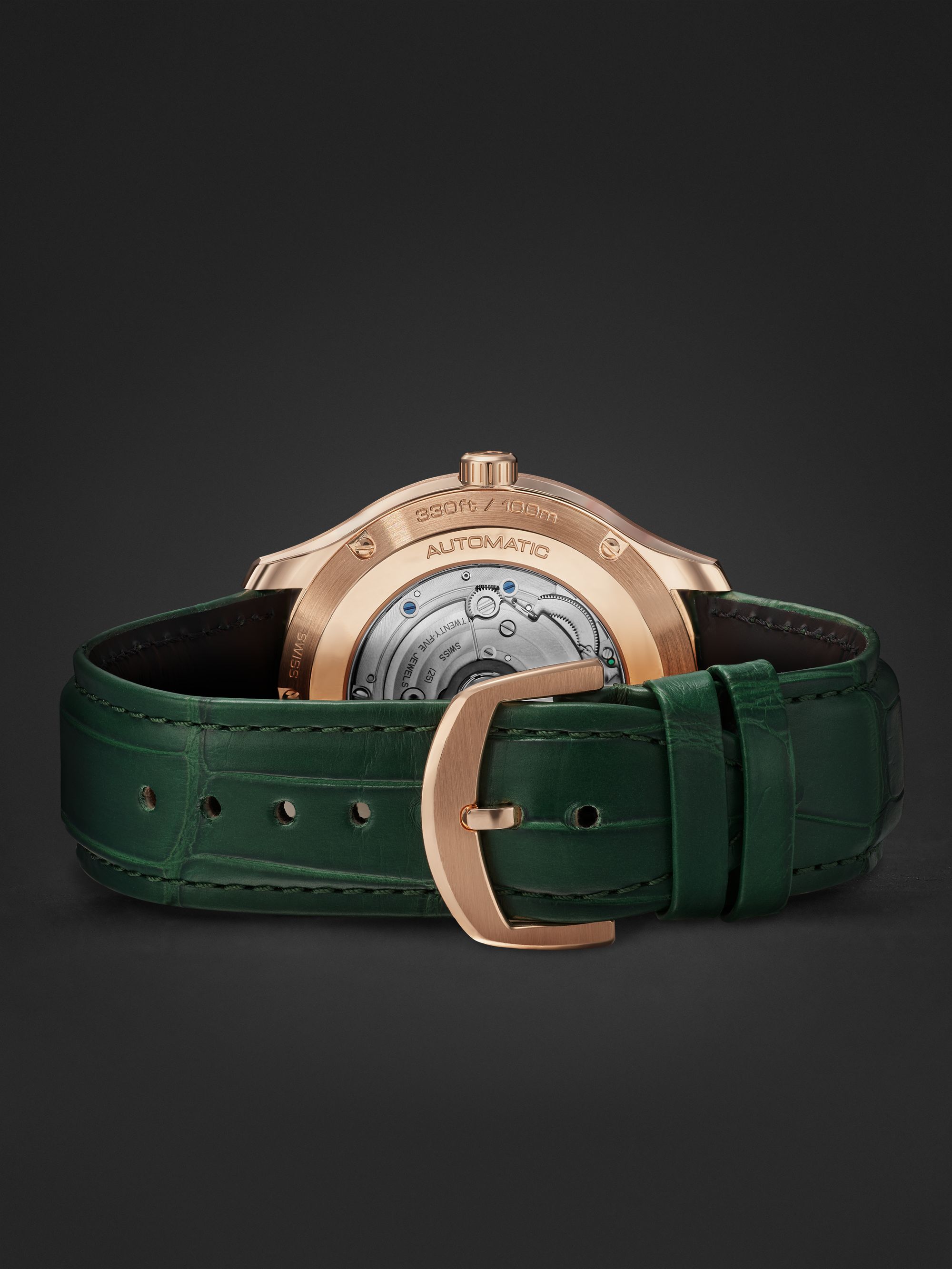 PIAGET Polo Automatic 42mm 18-Karat Rose Gold and Alligator Watch, Ref. No. G0A47010