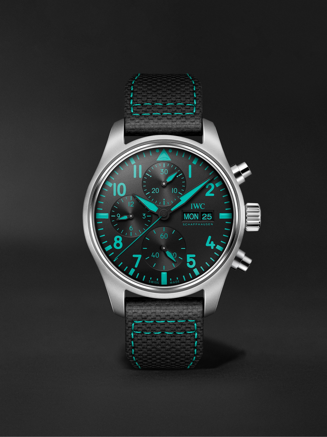 Pilot's Watch Mercedes-AMG Petronas Formula One™ Team Edition Automatic Chronograph 41mm Titanium and Leather Watch, Ref. No. IWIW388108