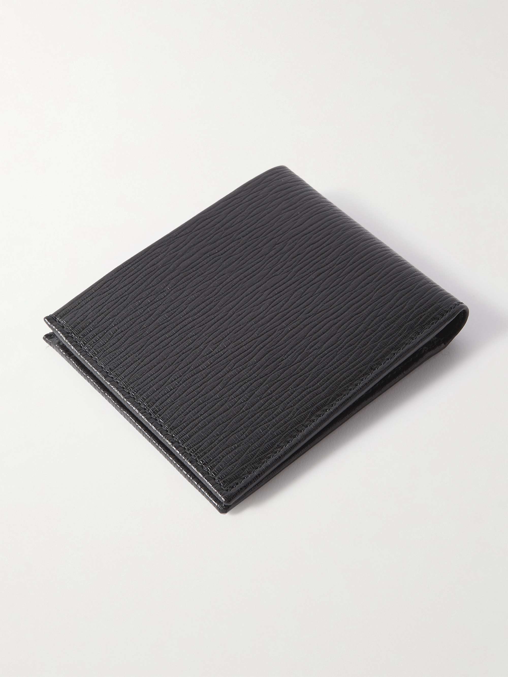 SALVATORE FERRAGAMO Gancini Logo-Appliquéd Textured-Leather Billfold Wallet