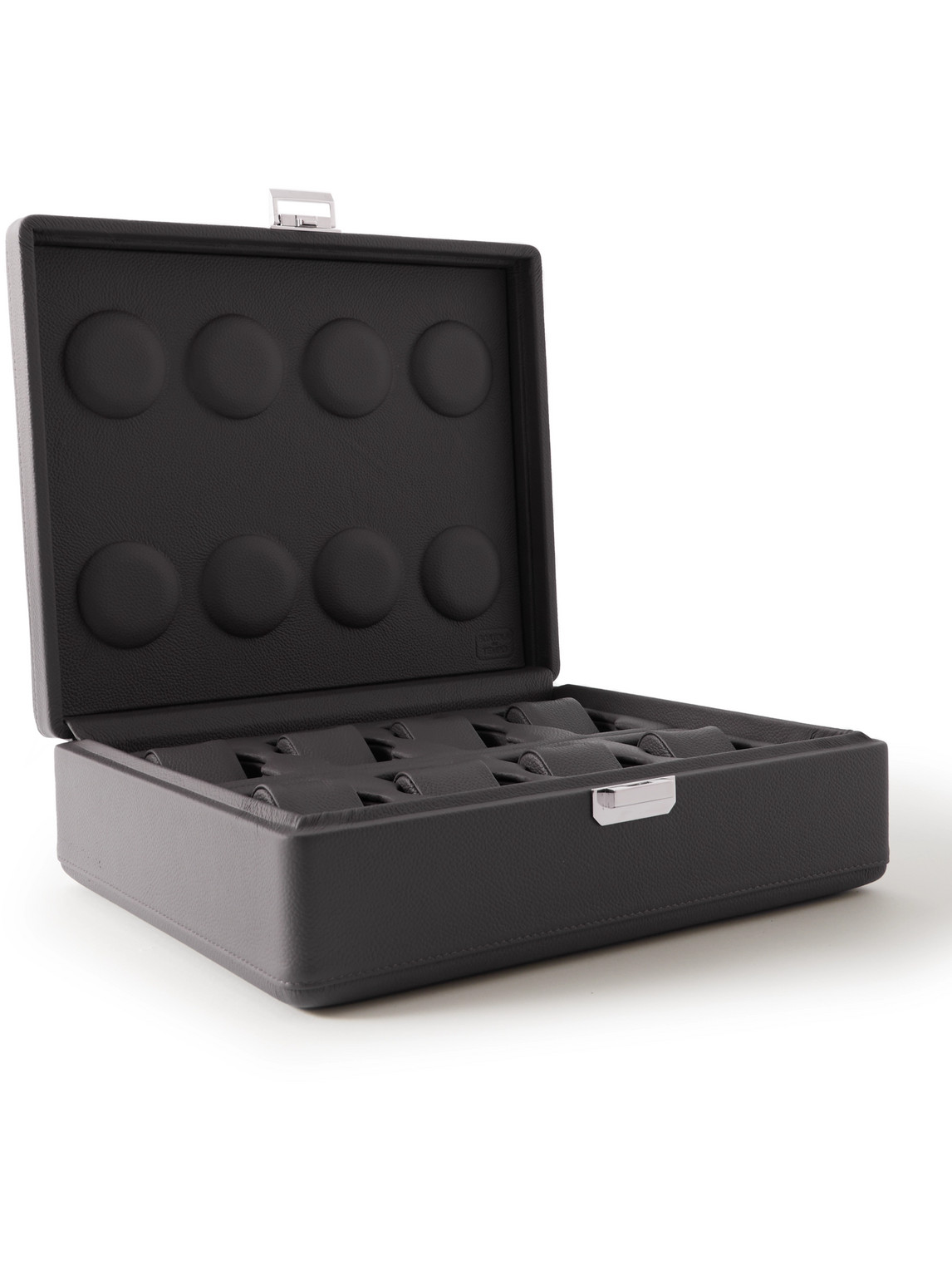 Scatola Del Tempo Valigetta 8 Full-grain Leather Watch Box In Gray