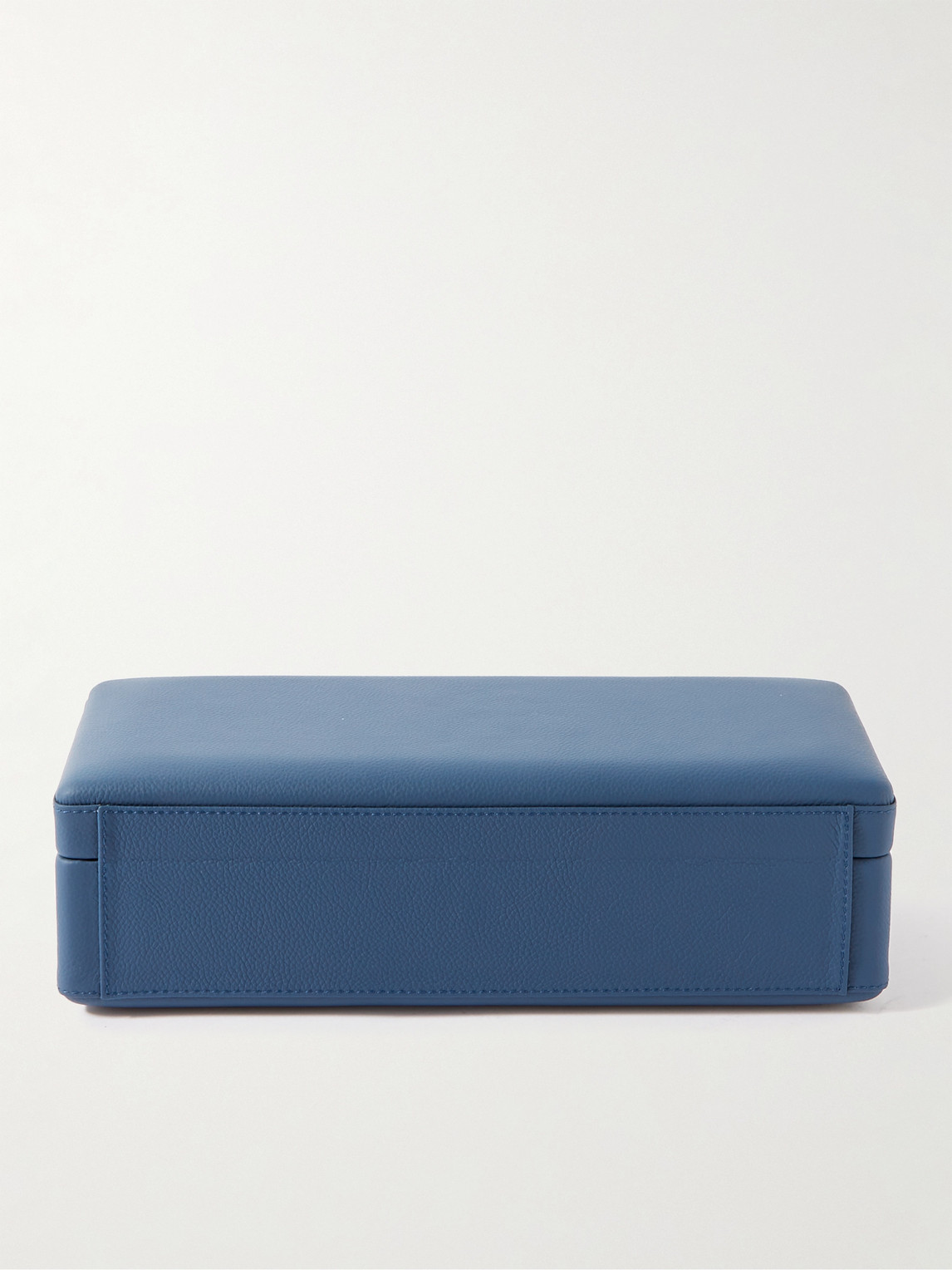 Shop Scatola Del Tempo Full-grain Leather Watch Box In Blue