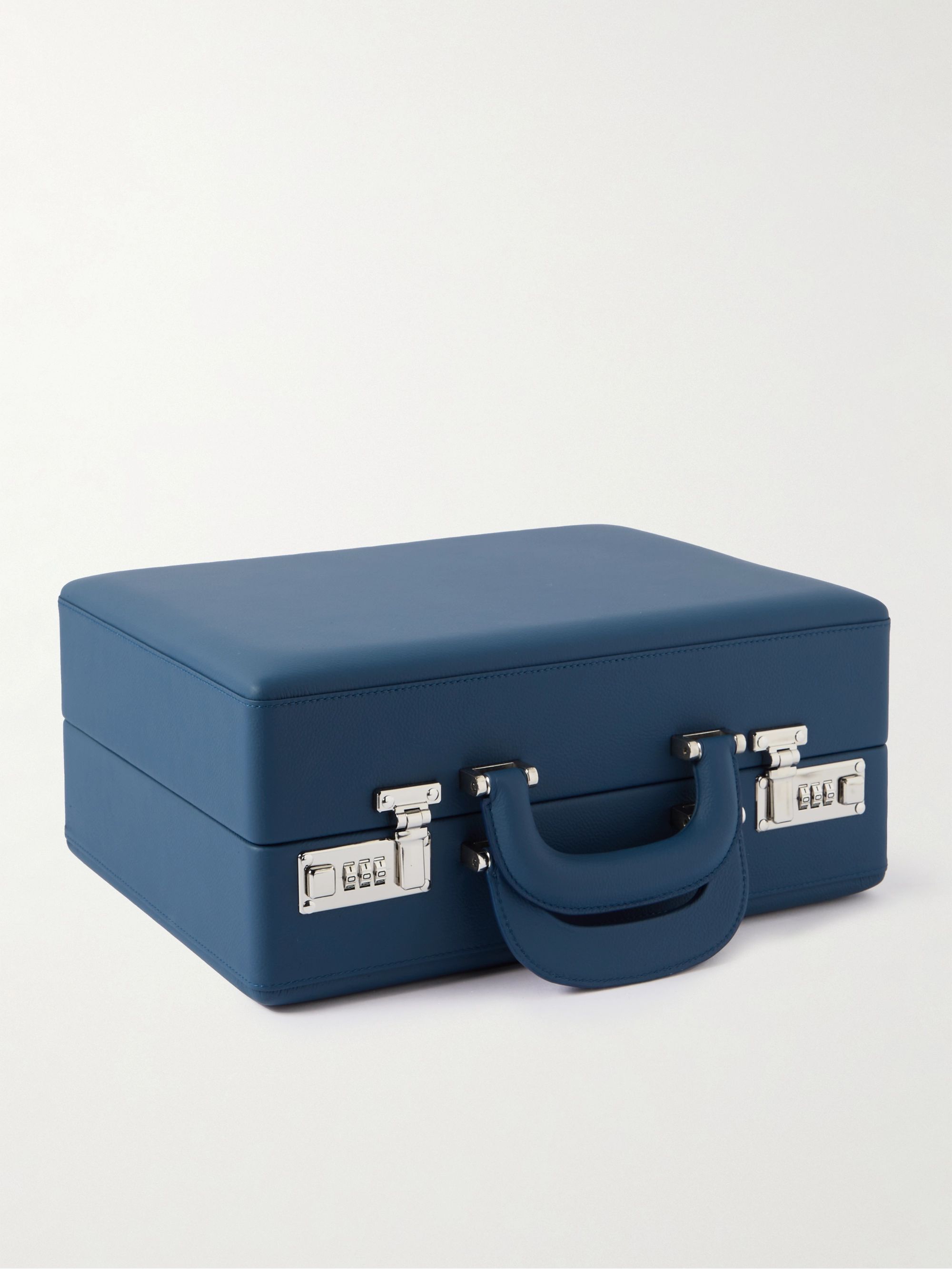 SCATOLA DEL TEMPO Valigetta Full-Grain Leather 16-Piece Travel Watch Case