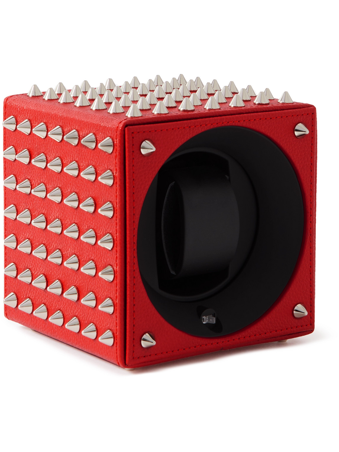 SWISSKUBIK – Studded Masterbox Pebble-Grain Leather Watch Winder