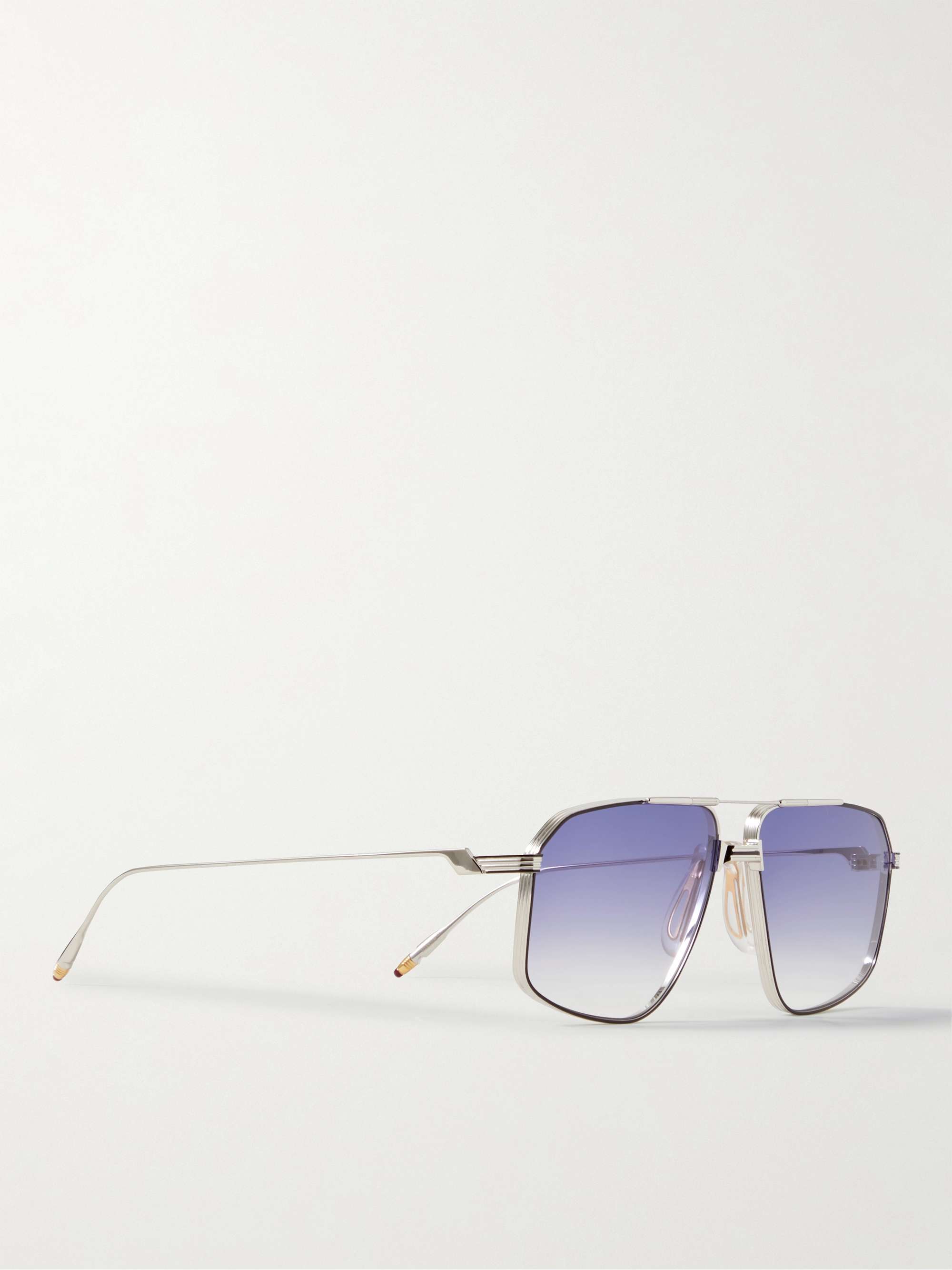 JACQUES MARIE MAGE Jagger Aviator-Style Gold-Tone Titanium Sunglasses
