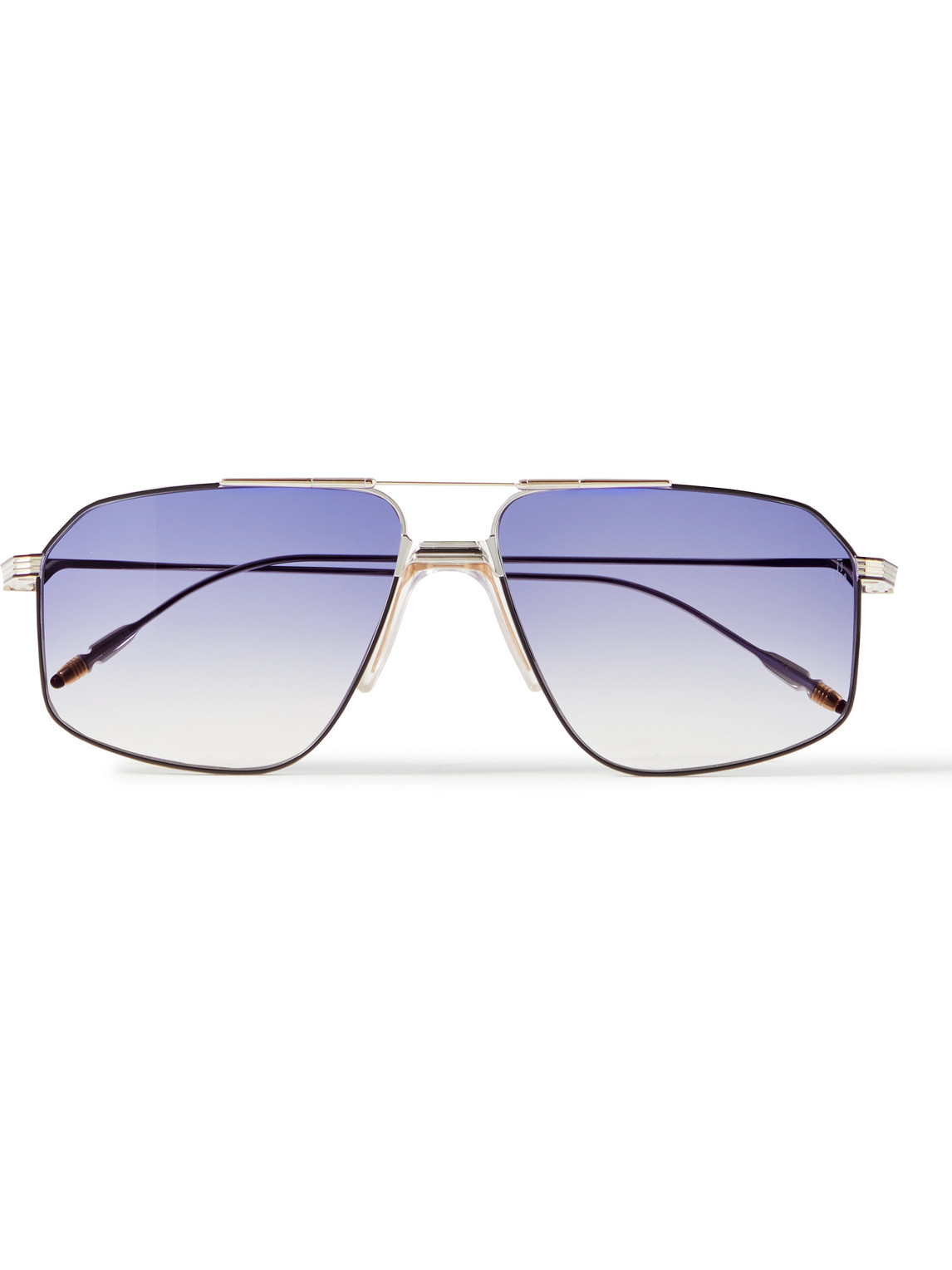 Jacques Marie Mage Jagger Aviator-style Silver-tone Sunglasses