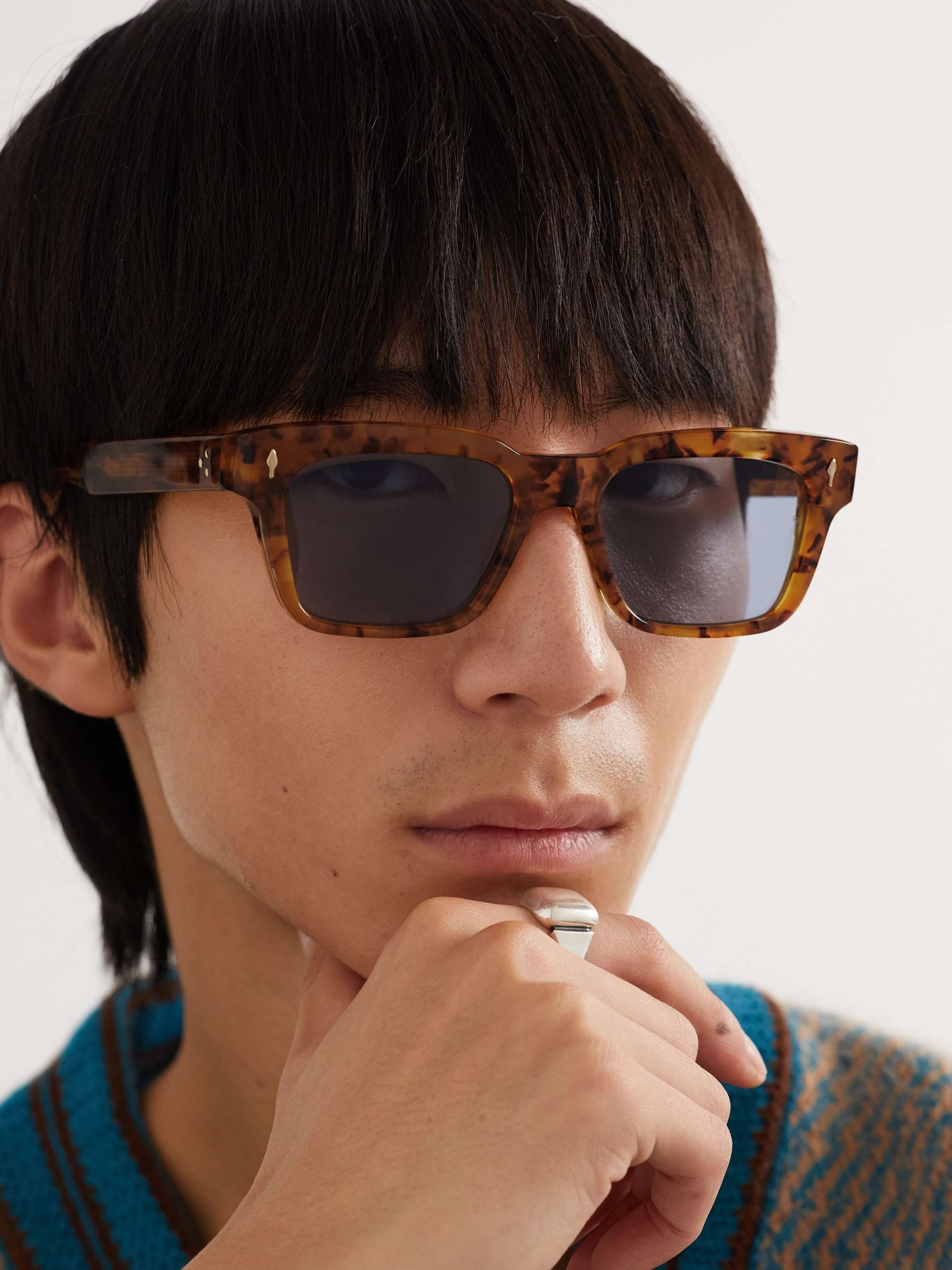 JACQUES MARIE MAGE Molino Vintage D-Frame Tortoiseshell Acetate Sunglasses