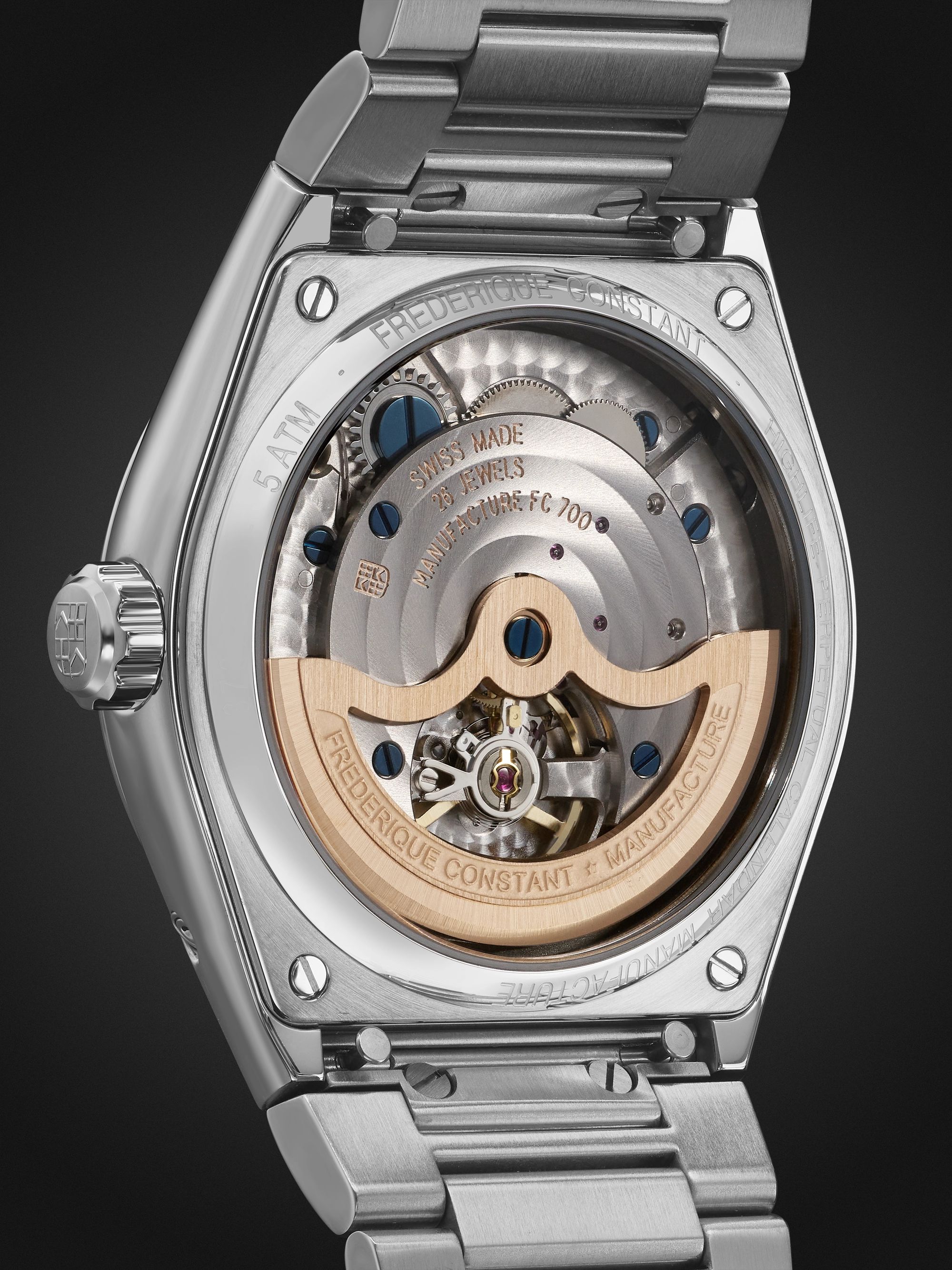 FREDERIQUE CONSTANT Highlife Automatic Perpetual Calendar Moon-Phase 41mm Stainless Steel Watch, Ref. No. FC-775N4NH6B