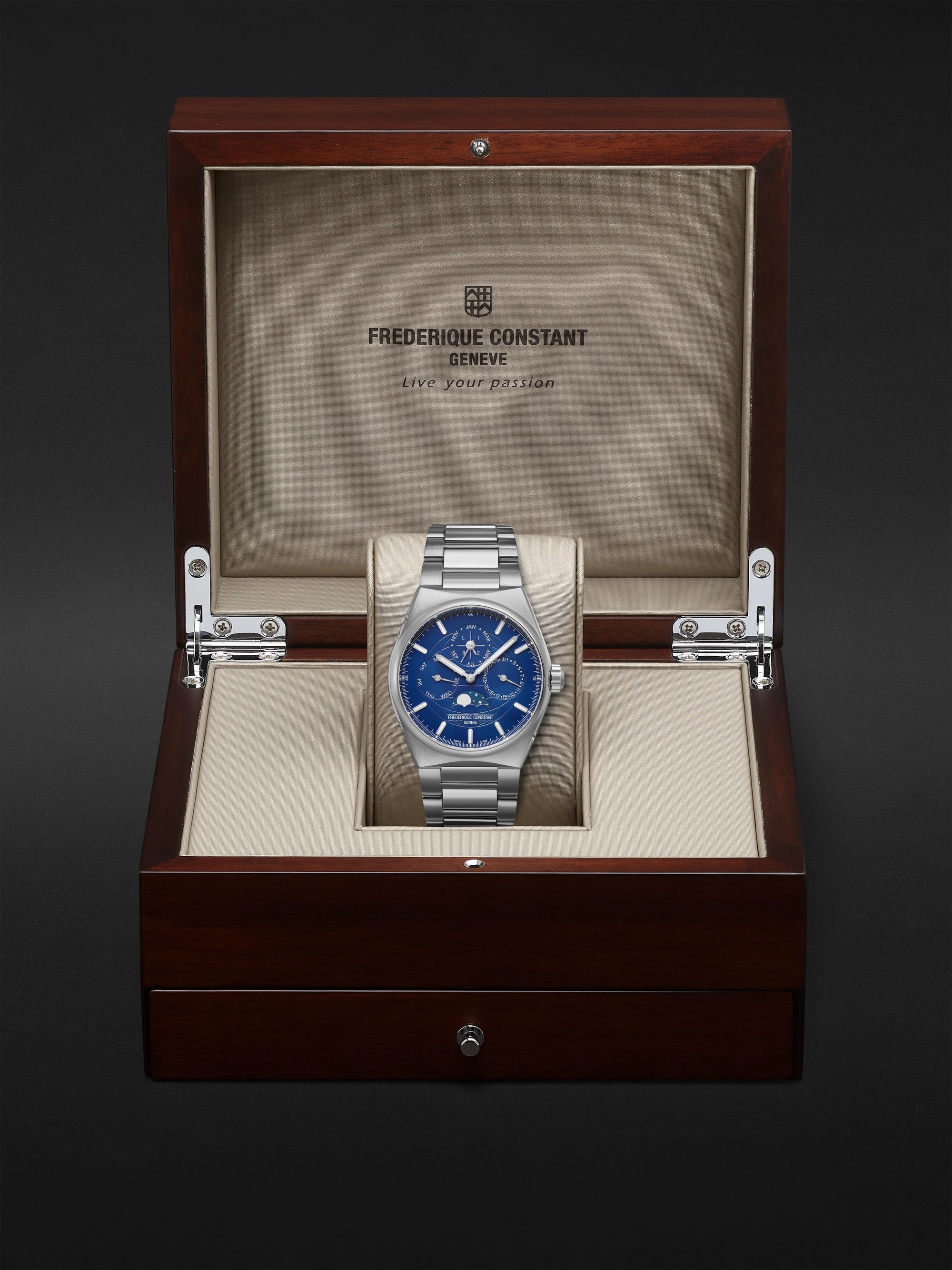FREDERIQUE CONSTANT Highlife Automatic Perpetual Calendar Moon-Phase 41mm Stainless Steel Watch, Ref. No. FC-775N4NH6B