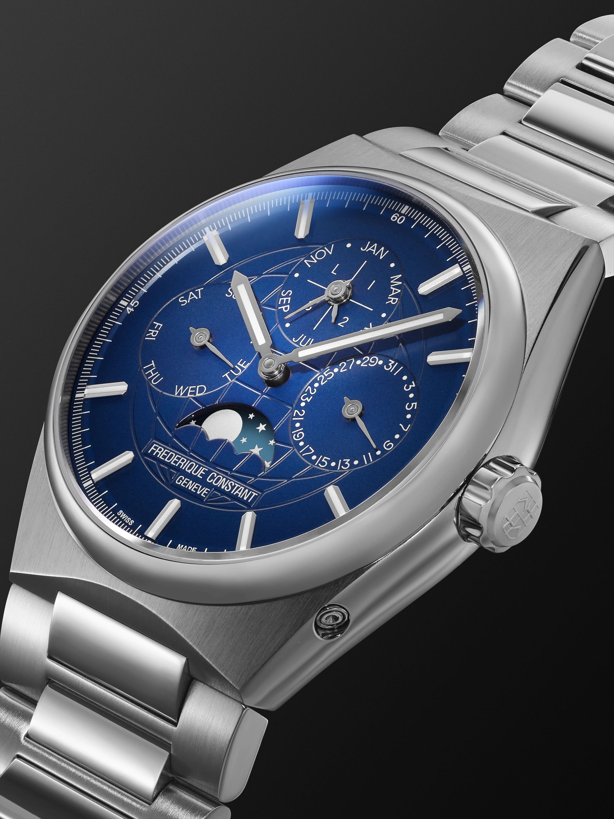 FREDERIQUE CONSTANT Highlife Automatic Perpetual Calendar Moon-Phase 41mm Stainless Steel Watch, Ref. No. FC-775N4NH6B