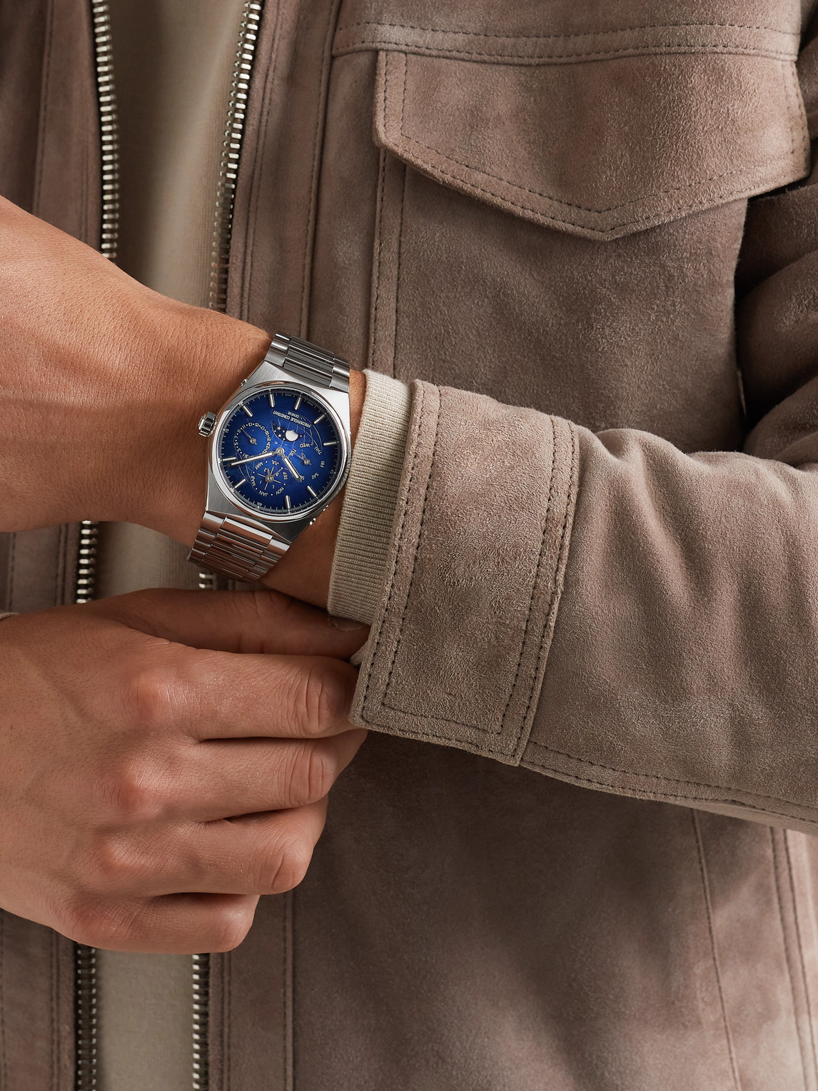 Highlife Automatic Perpetual Calendar Moon-Phase Stainless Steel Watch, Ref. FC-775N4NH6B — 2