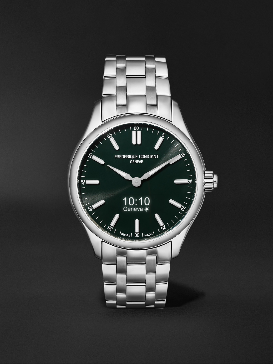 Gents Vitality Stainless Steel Smart Watch, Ref. FC-287GRS5B6B