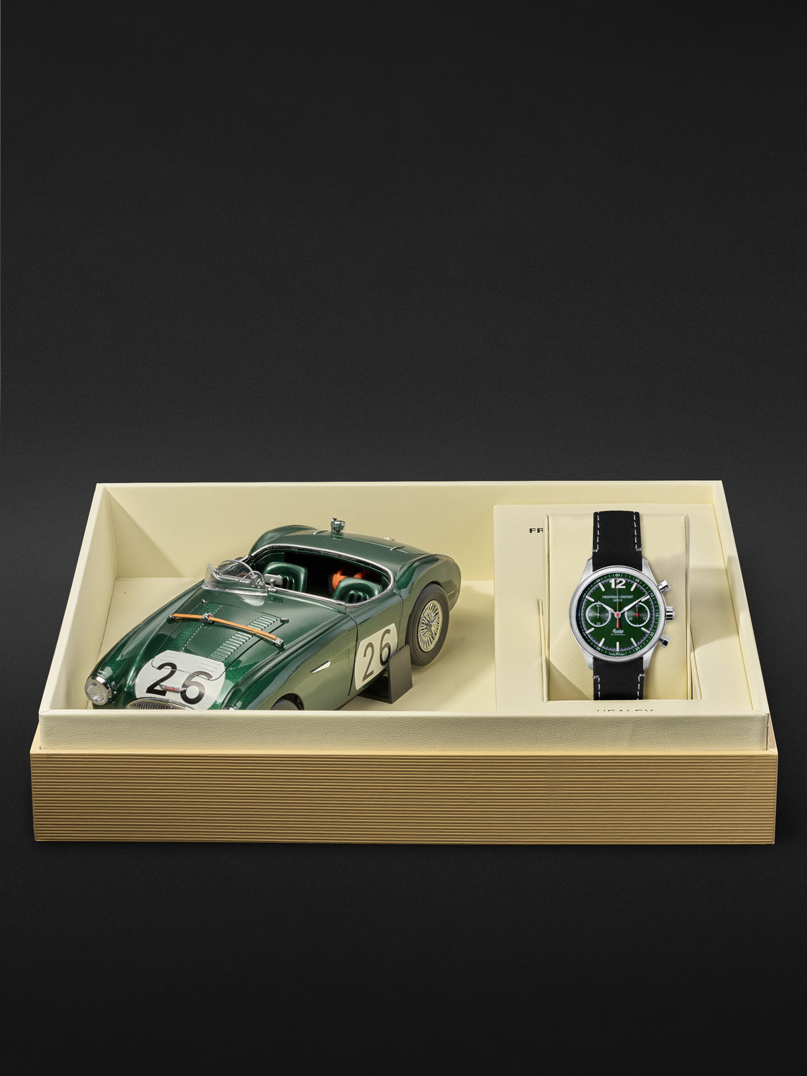Shop Frederique Constant Vintage Rally Haley Limited Edition Automatic Chronograph 42mm Stainless Steel And Leather Watch. Re In Green