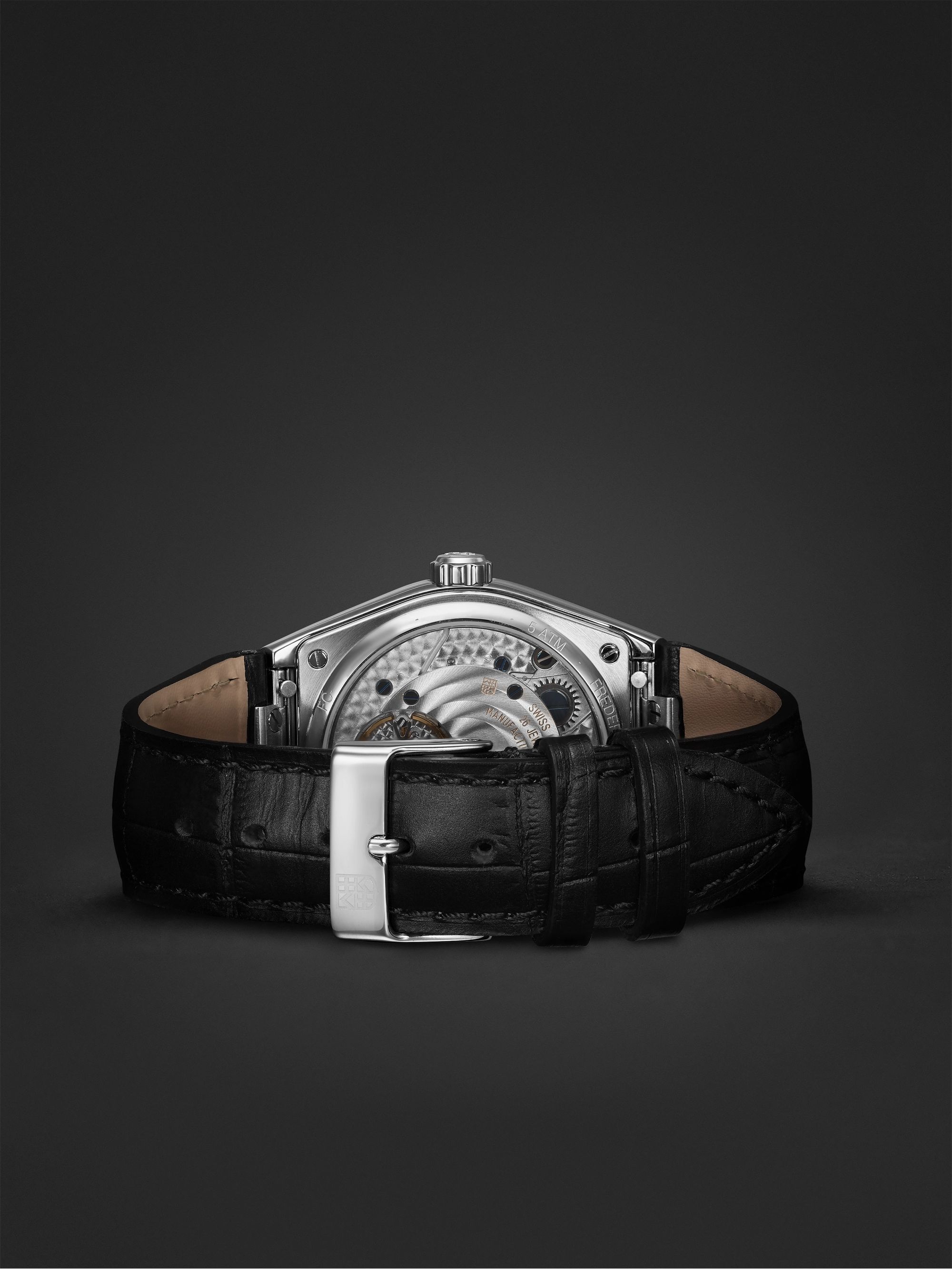 FREDERIQUE CONSTANT Highlife Automatic Perpetual Calendar Moon-Phase 41mm Stainless Steel and Leather Watch, Ref. No. FC-775S4NH6-CL