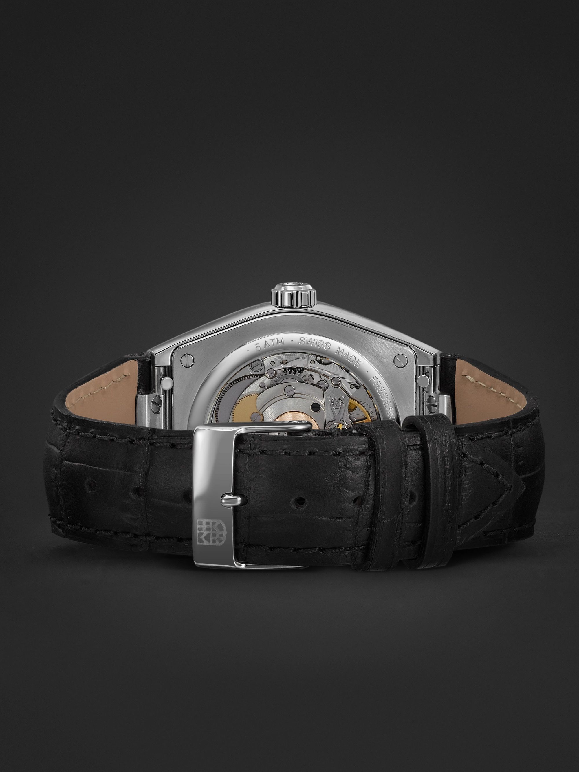 FREDERIQUE CONSTANT Highlife Automatic COSC 41mm Stainless Steel and Croc-Effect Leather Watch, Ref. No. FC-303S4NH6