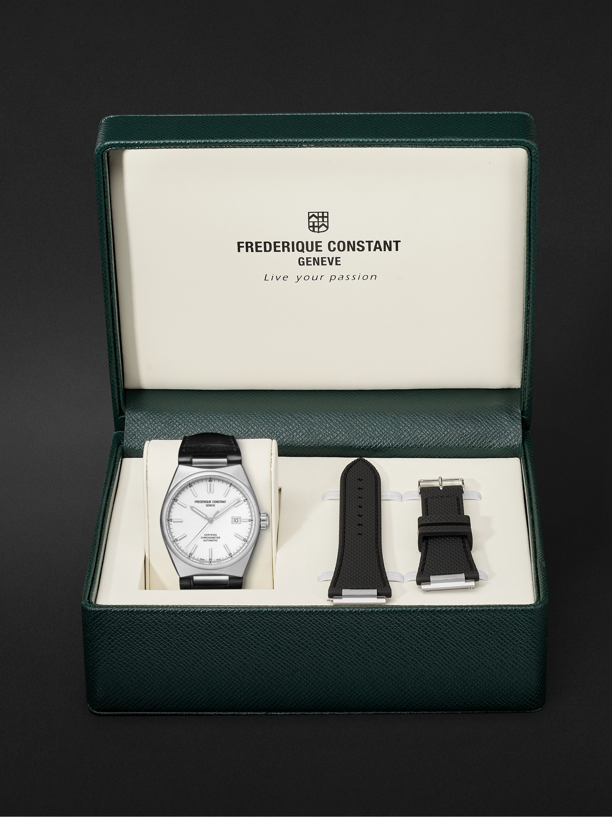 FREDERIQUE CONSTANT Highlife Automatic COSC 41mm Stainless Steel and Croc-Effect Leather Watch, Ref. No. FC-303S4NH6
