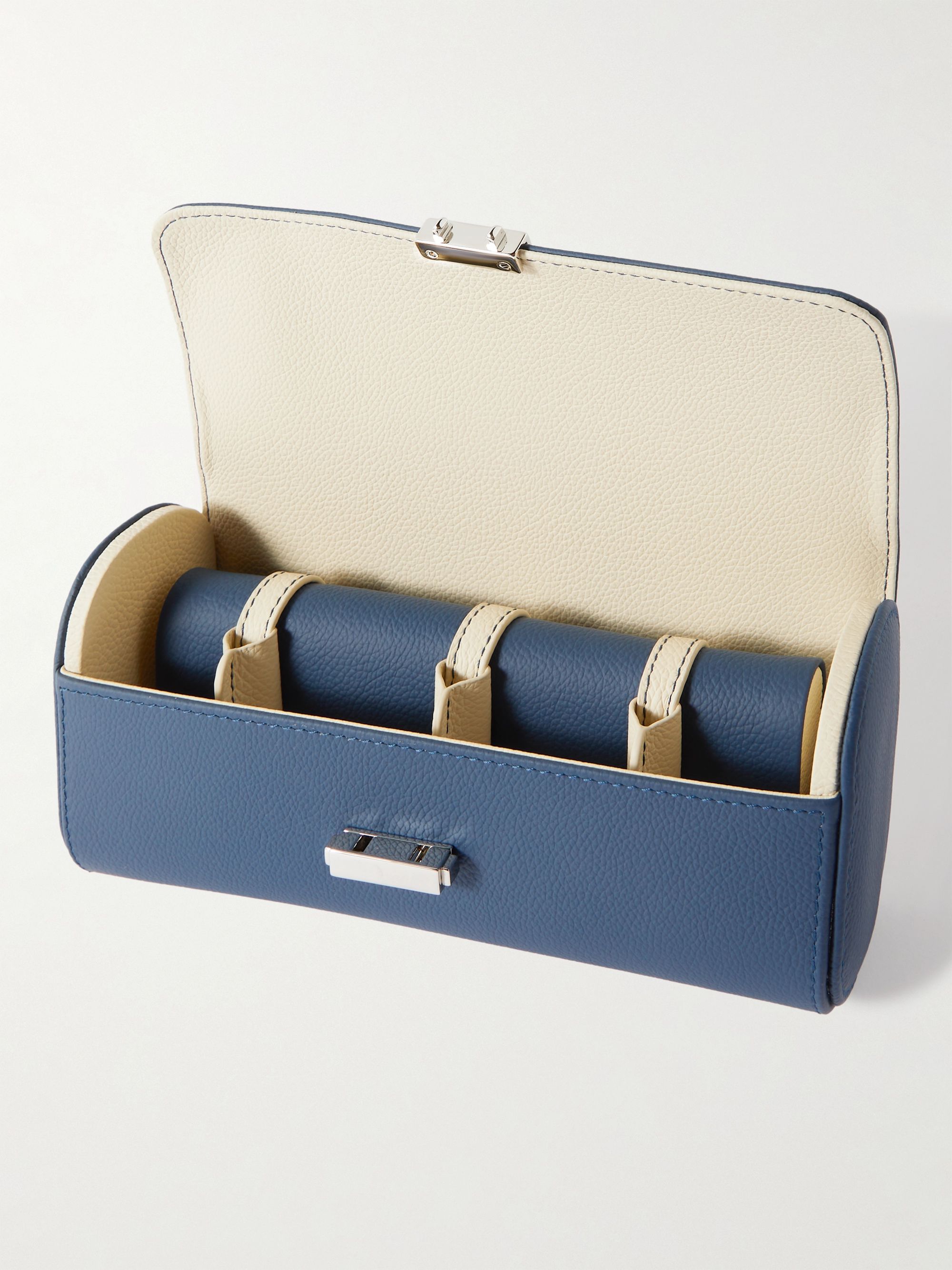 SCATOLA DEL TEMPO Full-Grain Leather Watch Roll