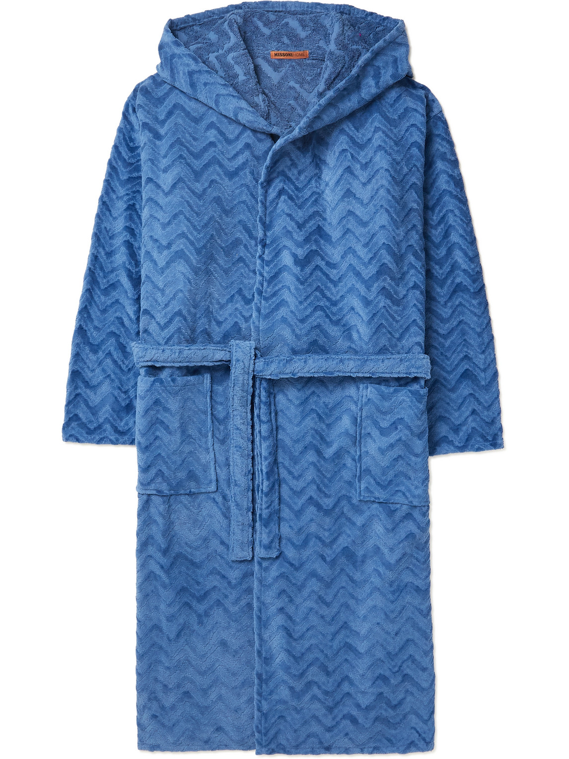 Rex Cotton-Terry Jacquard Hooded Robe