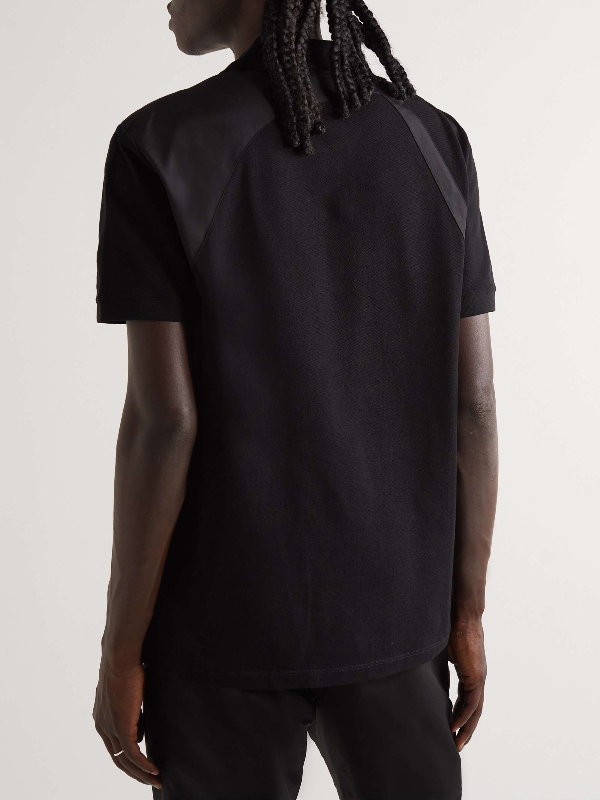 ALEXANDER MCQUEEN Harness-Detailed Cotton-Piqué Polo Shirt