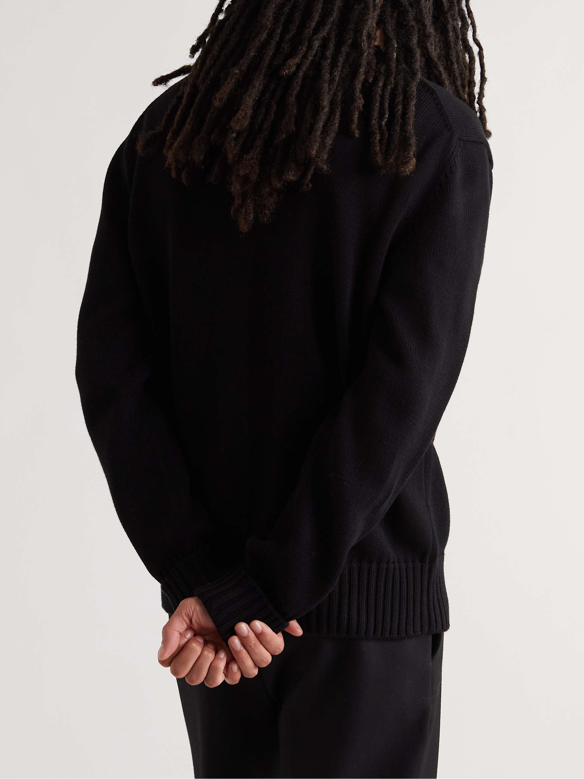 ALEXANDER MCQUEEN Logo-Intarsia Cotton Sweater