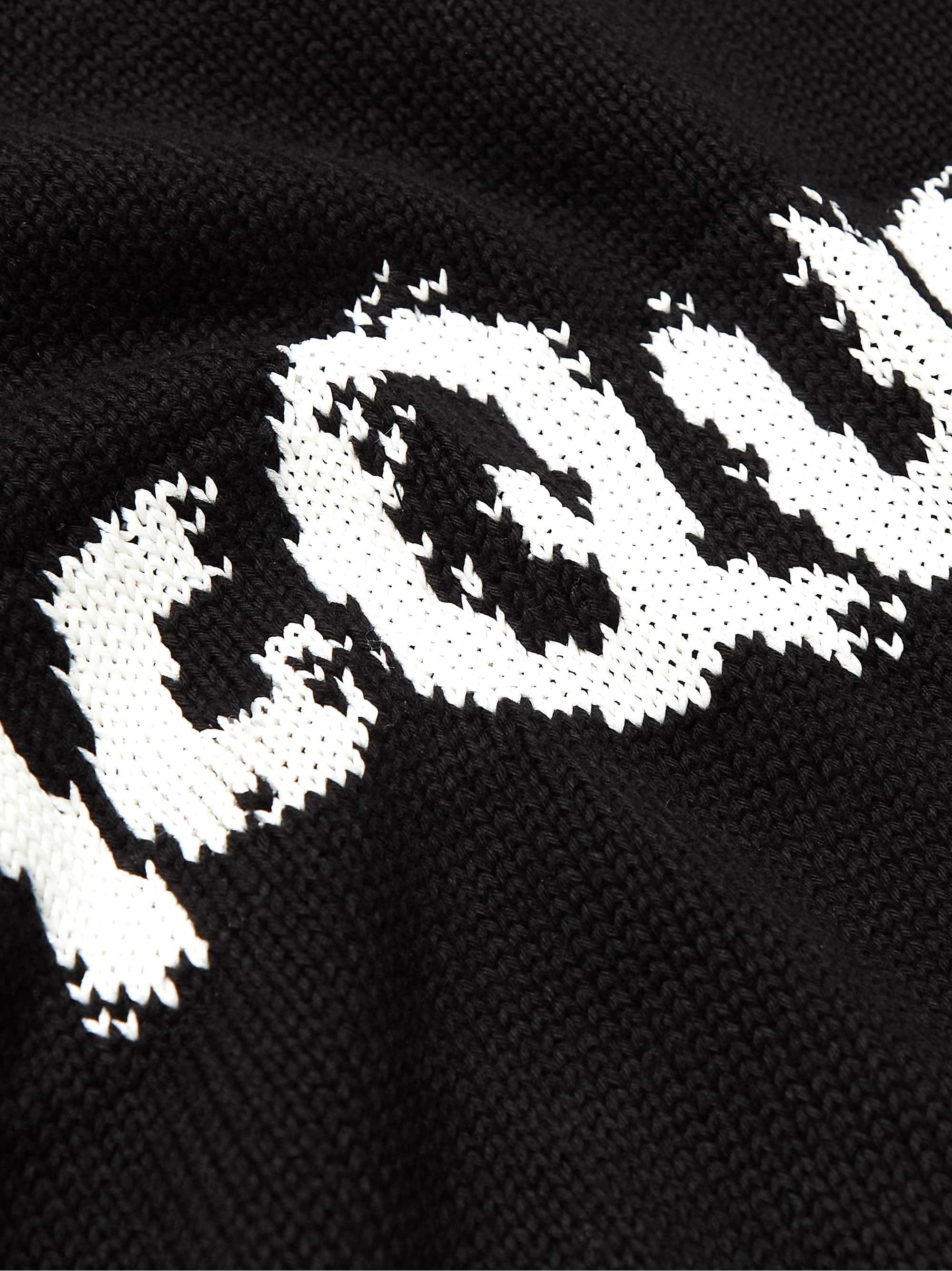 ALEXANDER MCQUEEN Logo-Intarsia Cotton Sweater