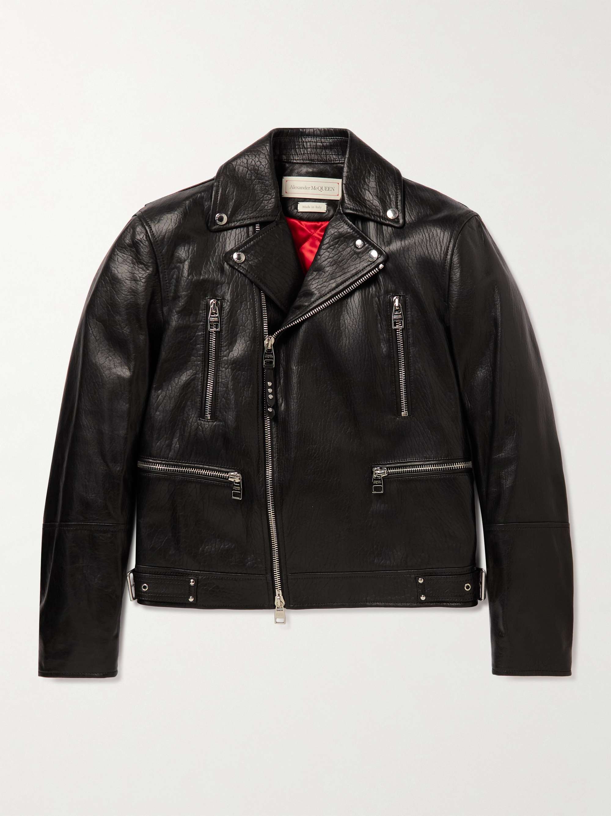 Alexander mcqueen deals mens leather jacket